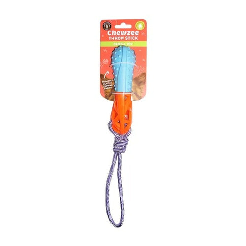 Float and squeak throw stick dog toy