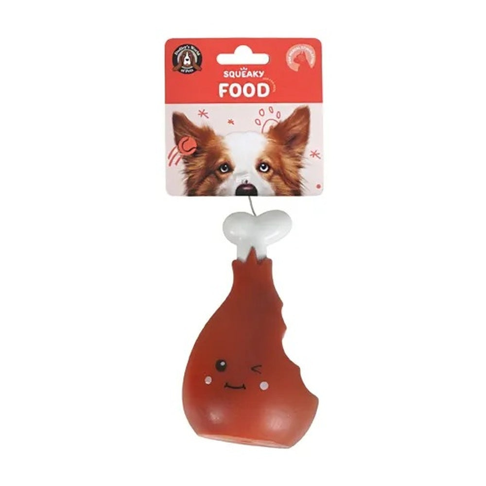 Drumstick squeaky dog toy