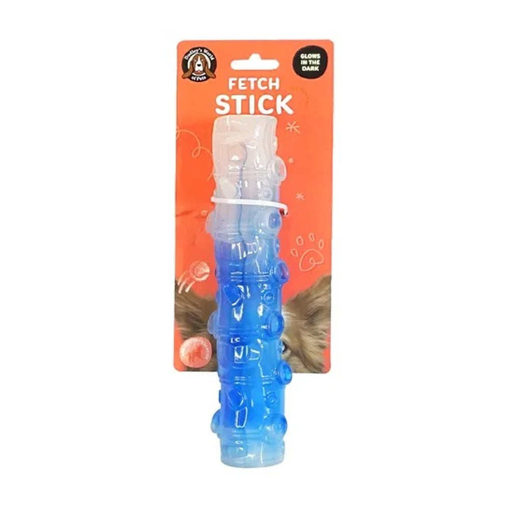 Blue glow in the dark fetch stick dog toy