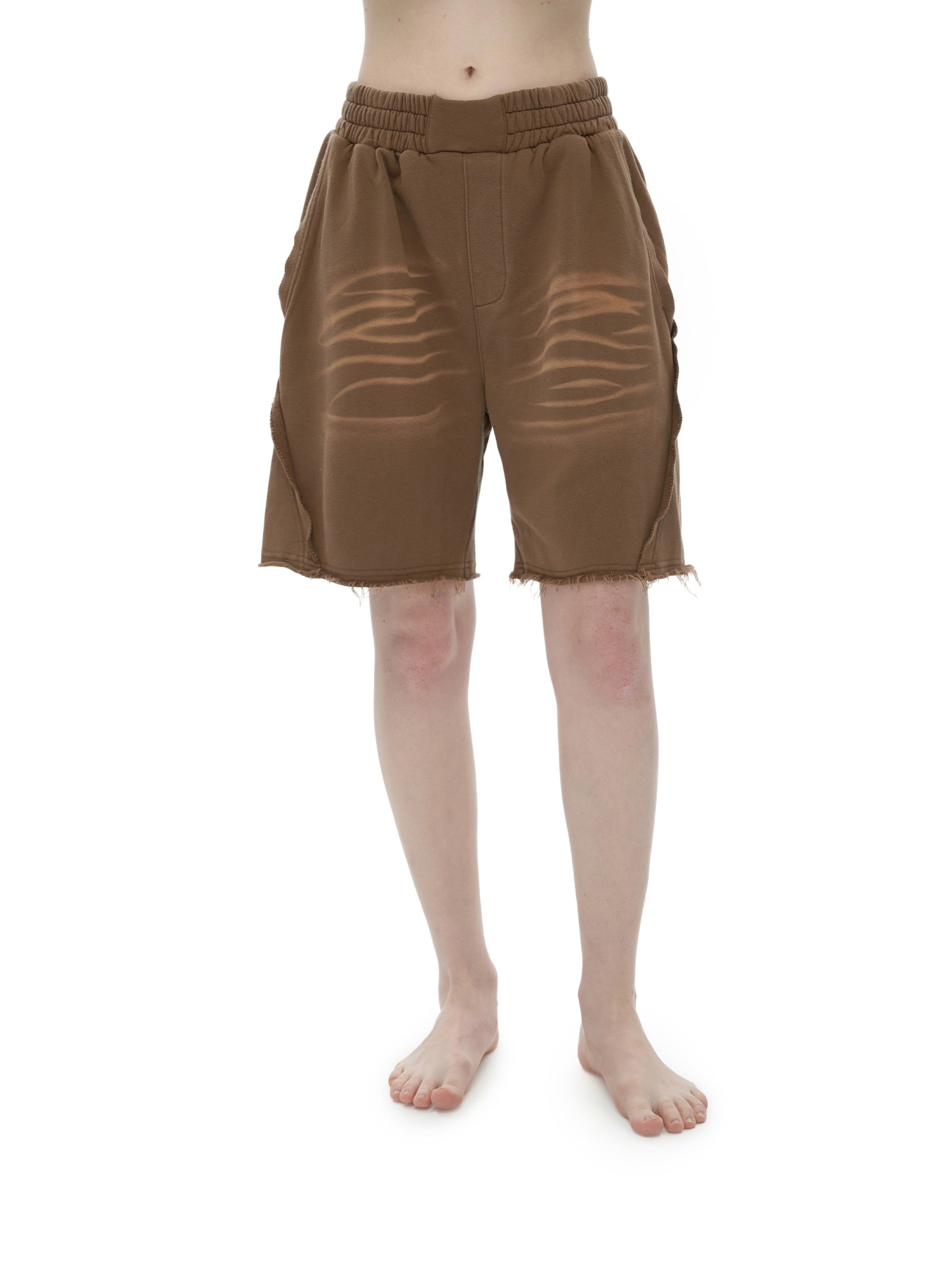 Vintage Washed Tiger Stripes Short Pants