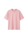 Kids’ Solid Crewneck T-Shirt in Pink — front view