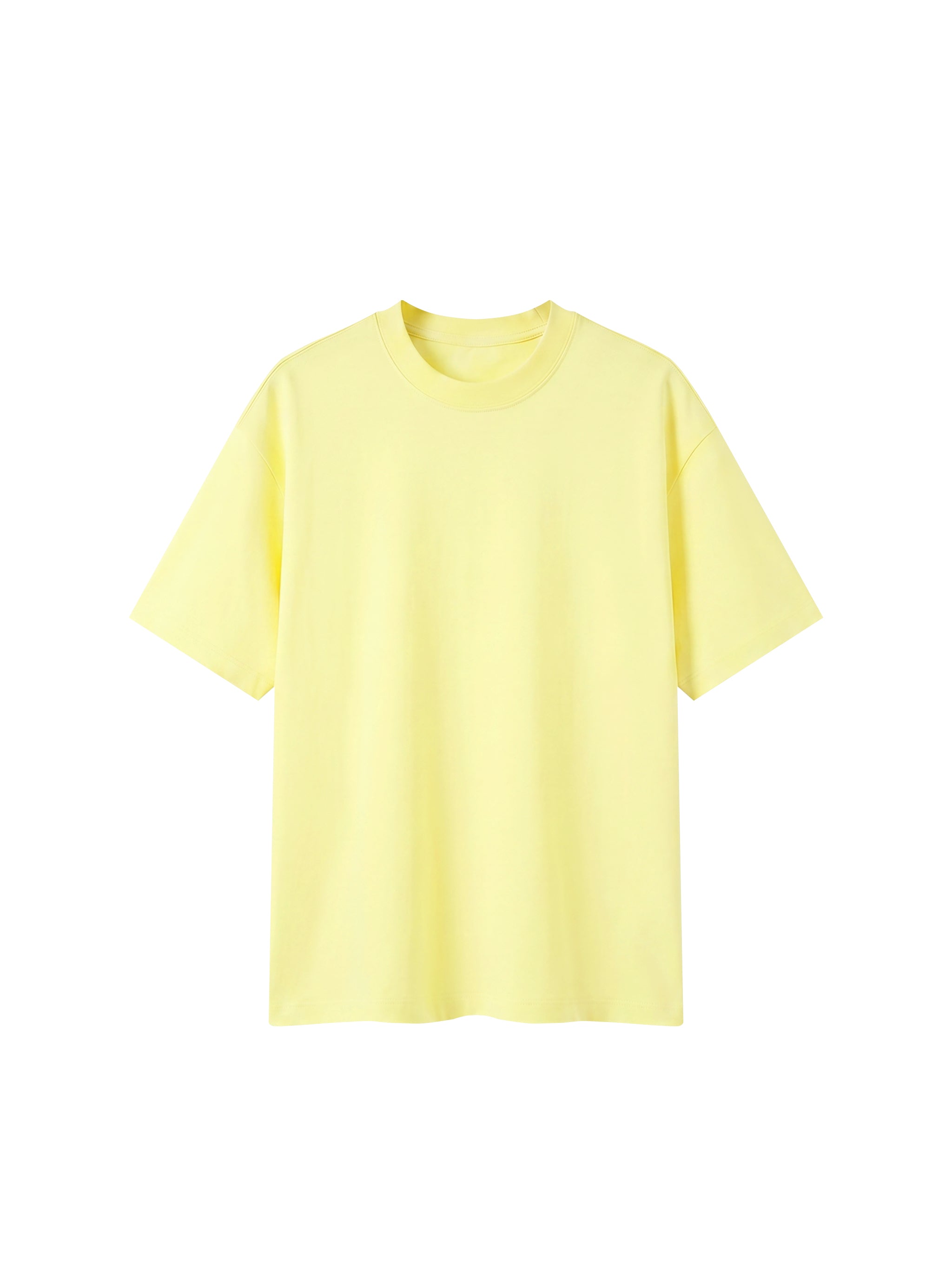 Kids’ Solid Crewneck T-Shirt in Yellow — front view