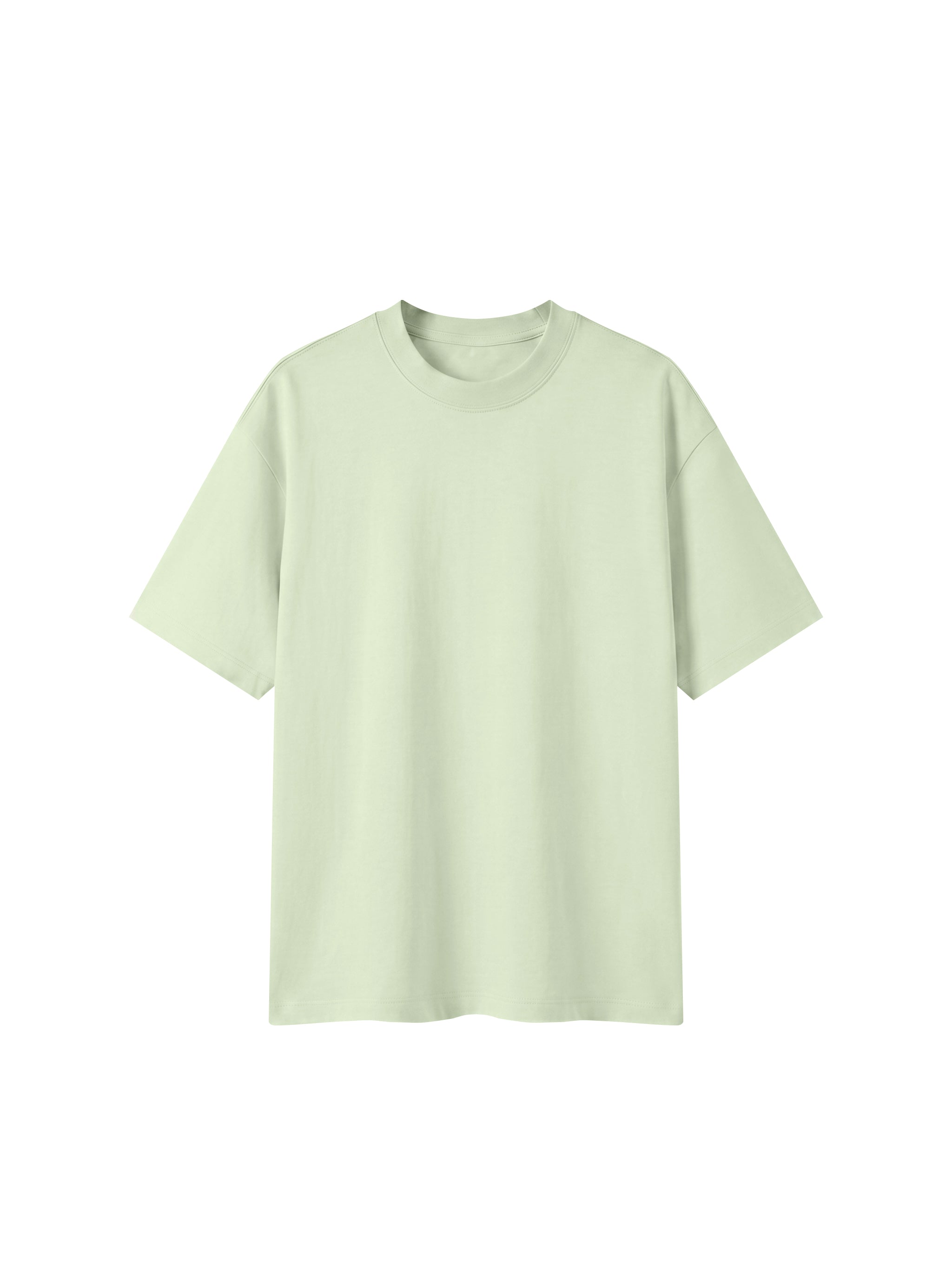 Kids’ Solid Crewneck T-Shirt in Green — front view