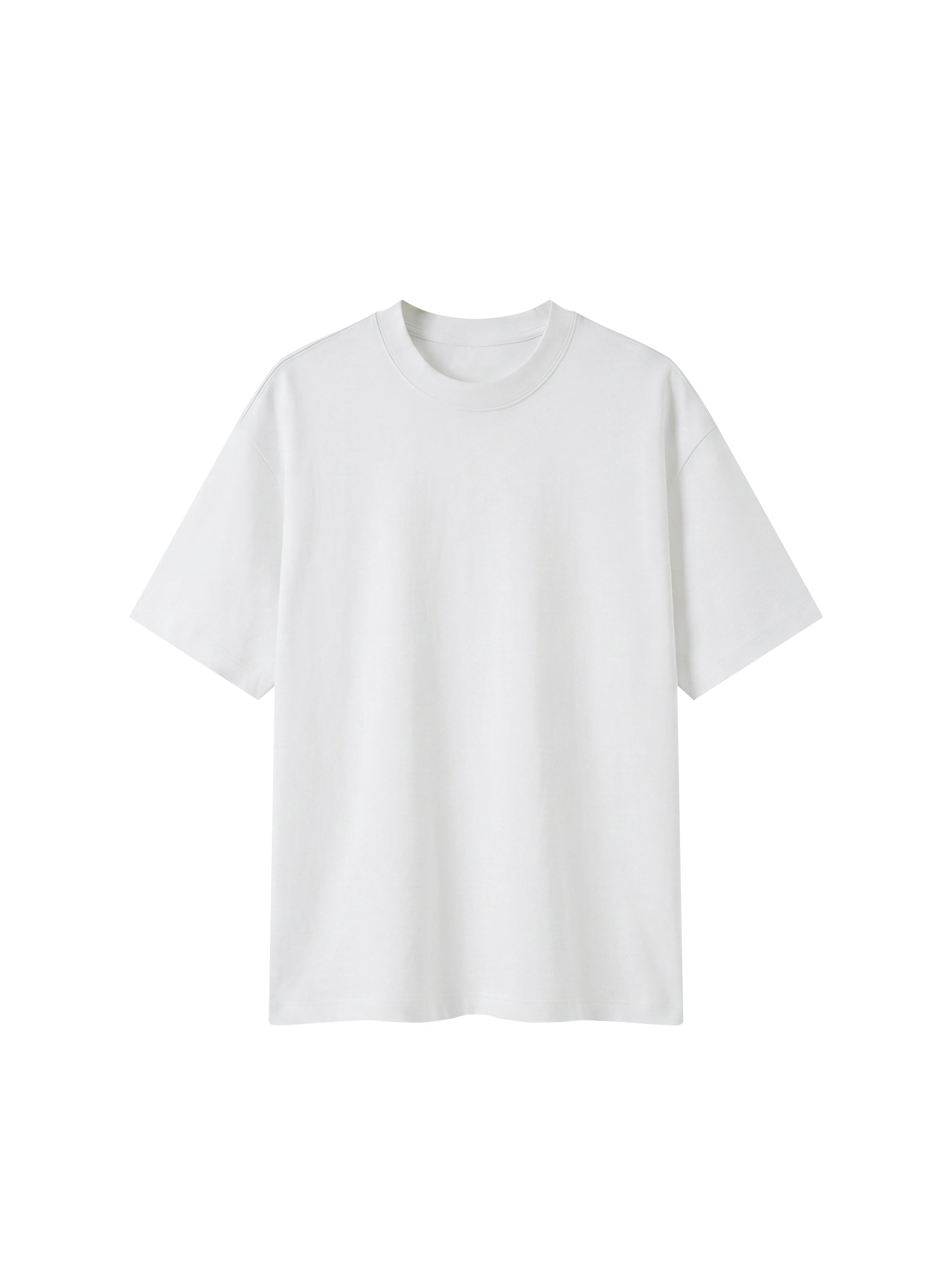 Kids’ Solid Crewneck T-Shirt in White — front view