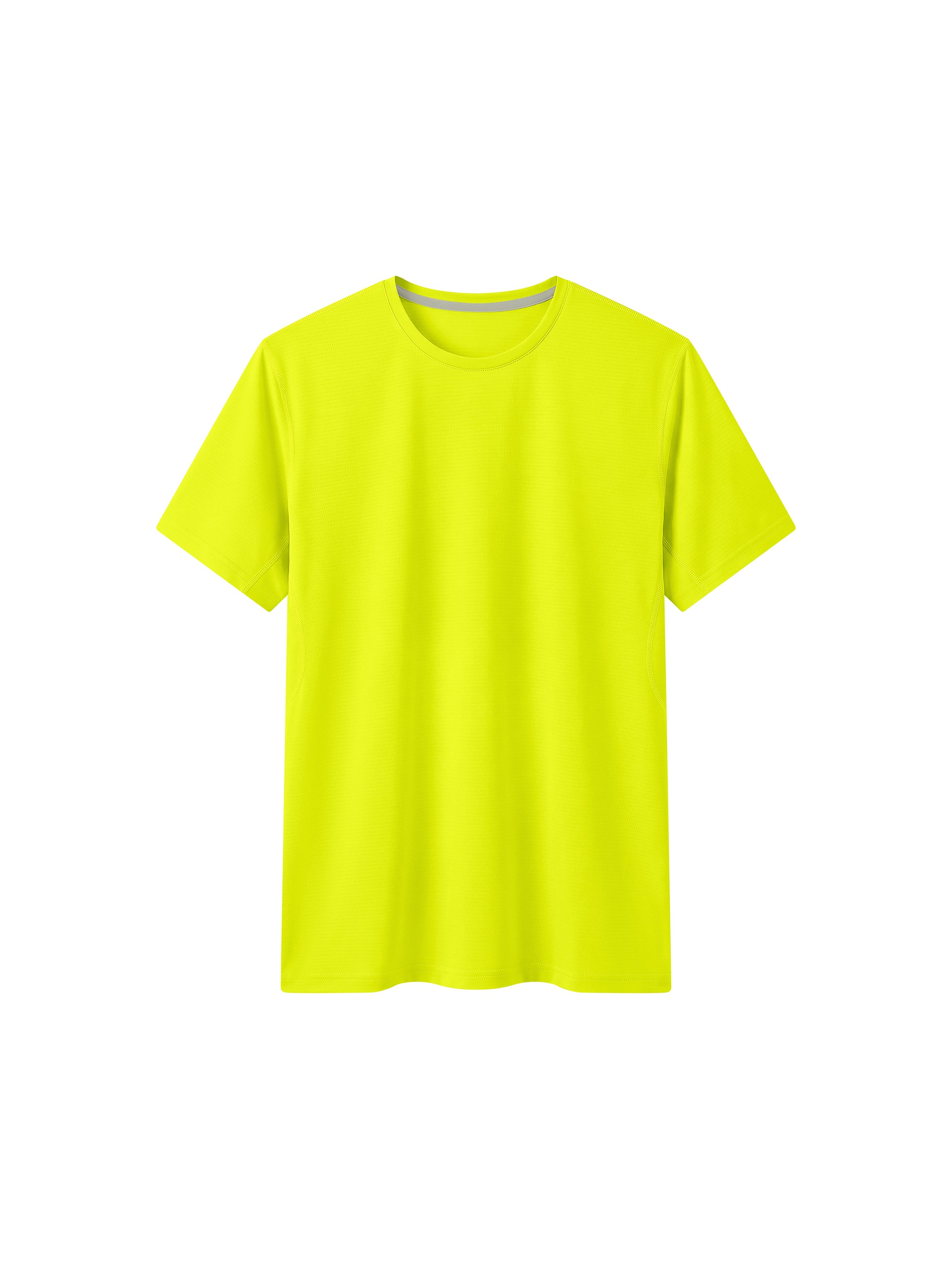 Men’s Regular Fit Performance T-Shirt in Lemon Yellow — front view