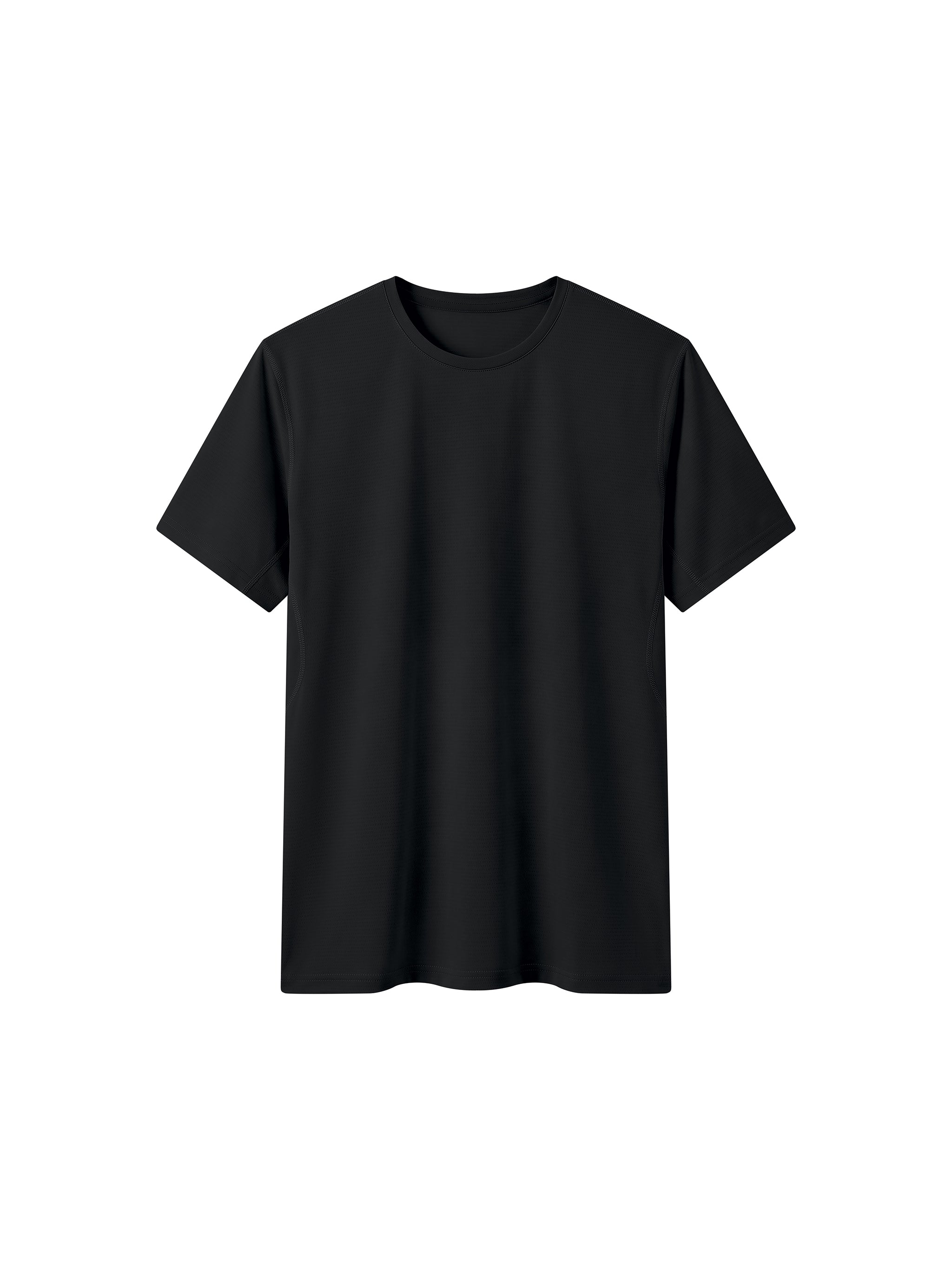 Men’s Regular Fit Performance T-Shirt in Black — front view