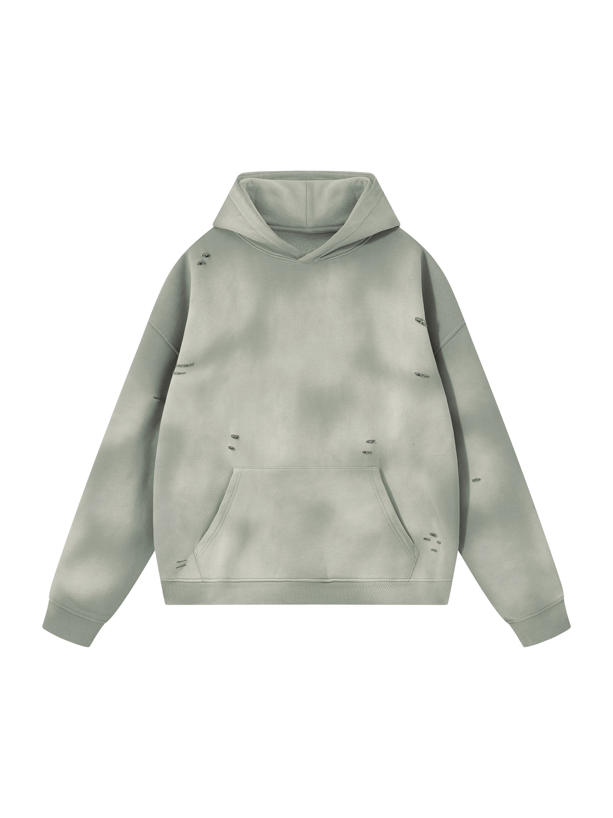 Unisex Sunfade Frayed Fleece Hoodie