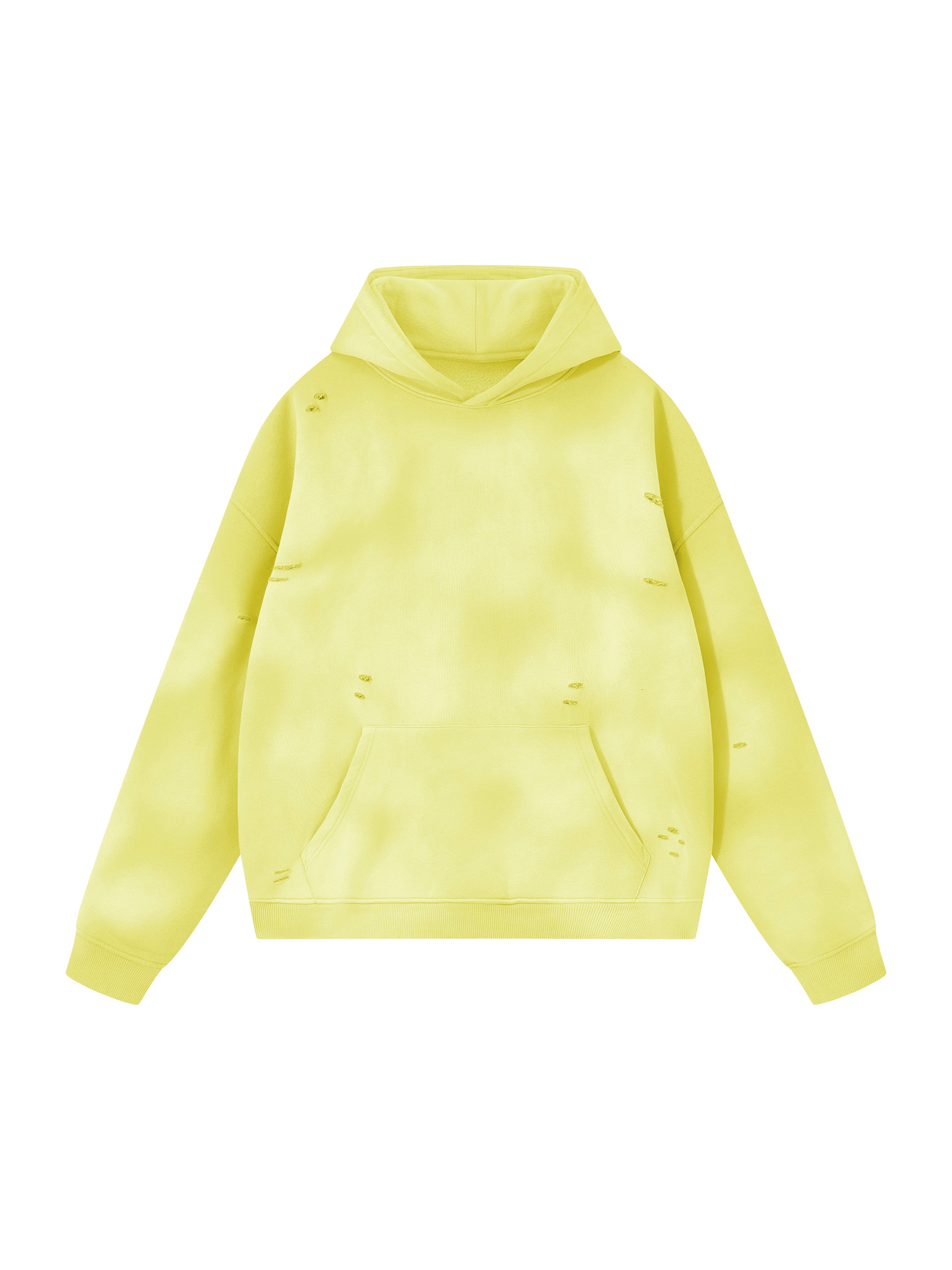 Unisex Sunfade Frayed Fleece Hoodie