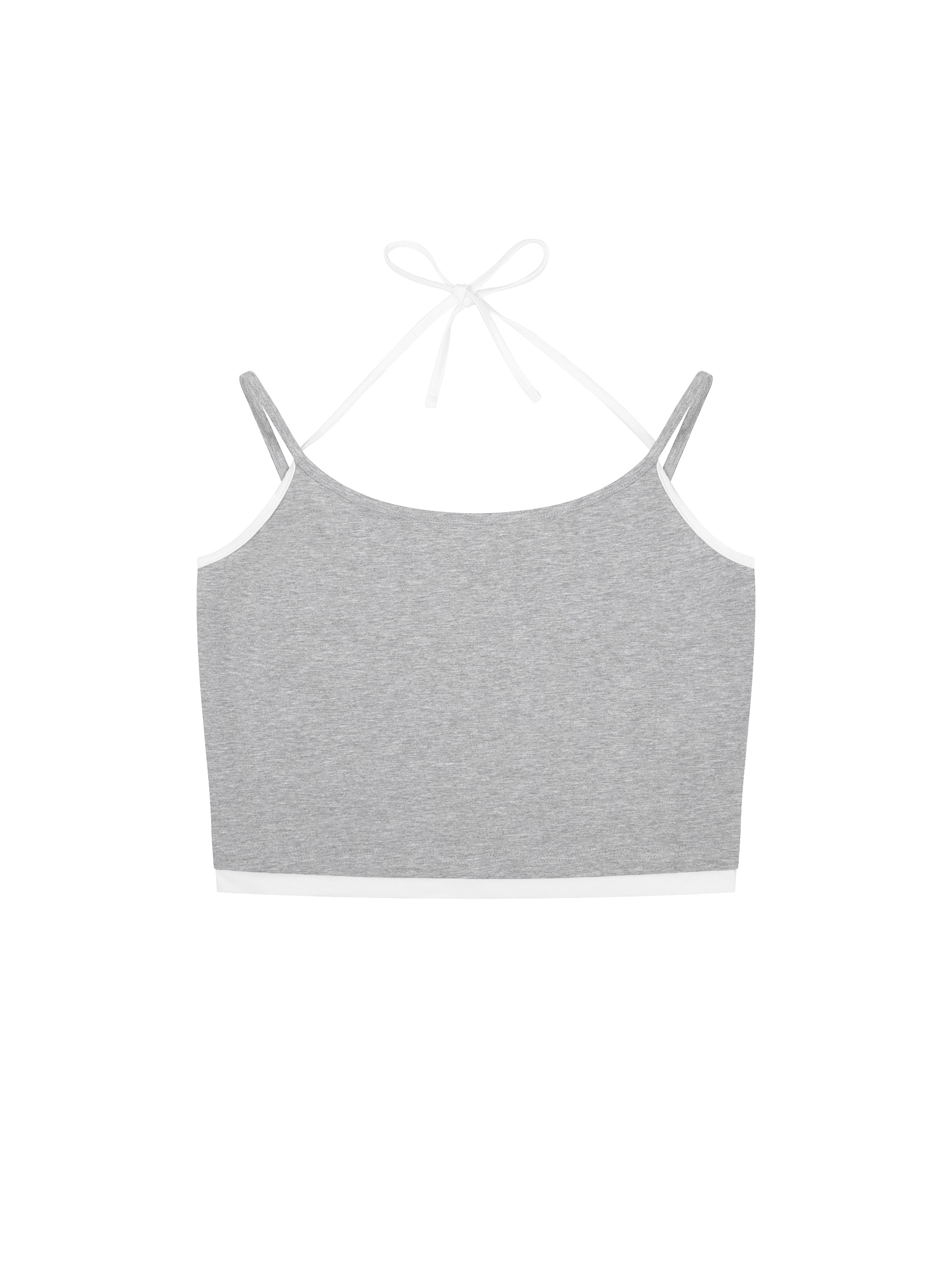 Women’s Contrast Binding Halter Tank Top