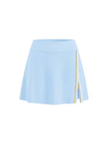 Women's A-Line Contrast Panel Slit Skirt