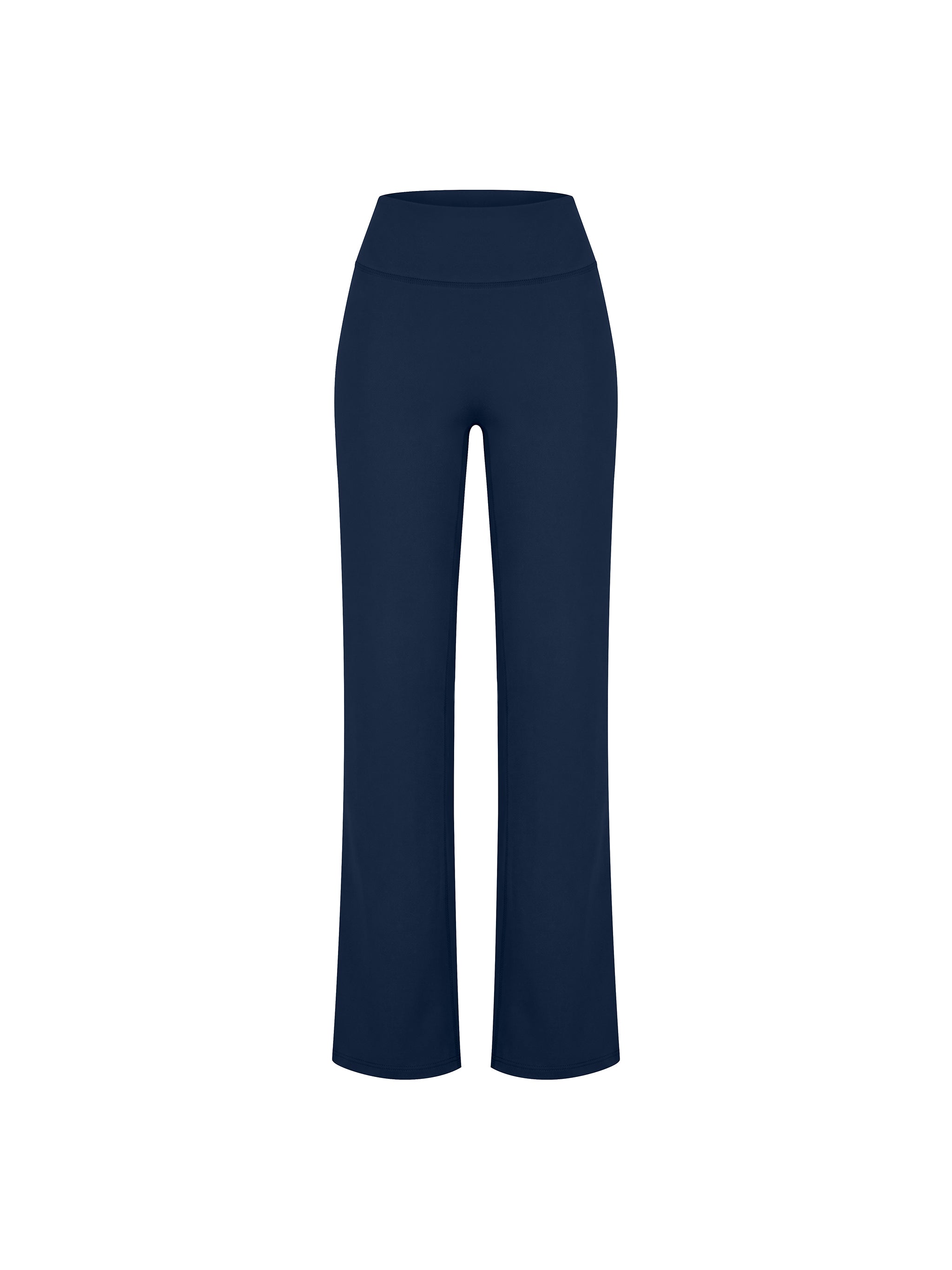 Women’s High-Rise Yoga Pants in Navy Blue — front view