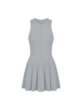 Women’s Ruched Sleeveless Full-Zip Dress