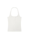 Women's Ribbed Henley Tank Top