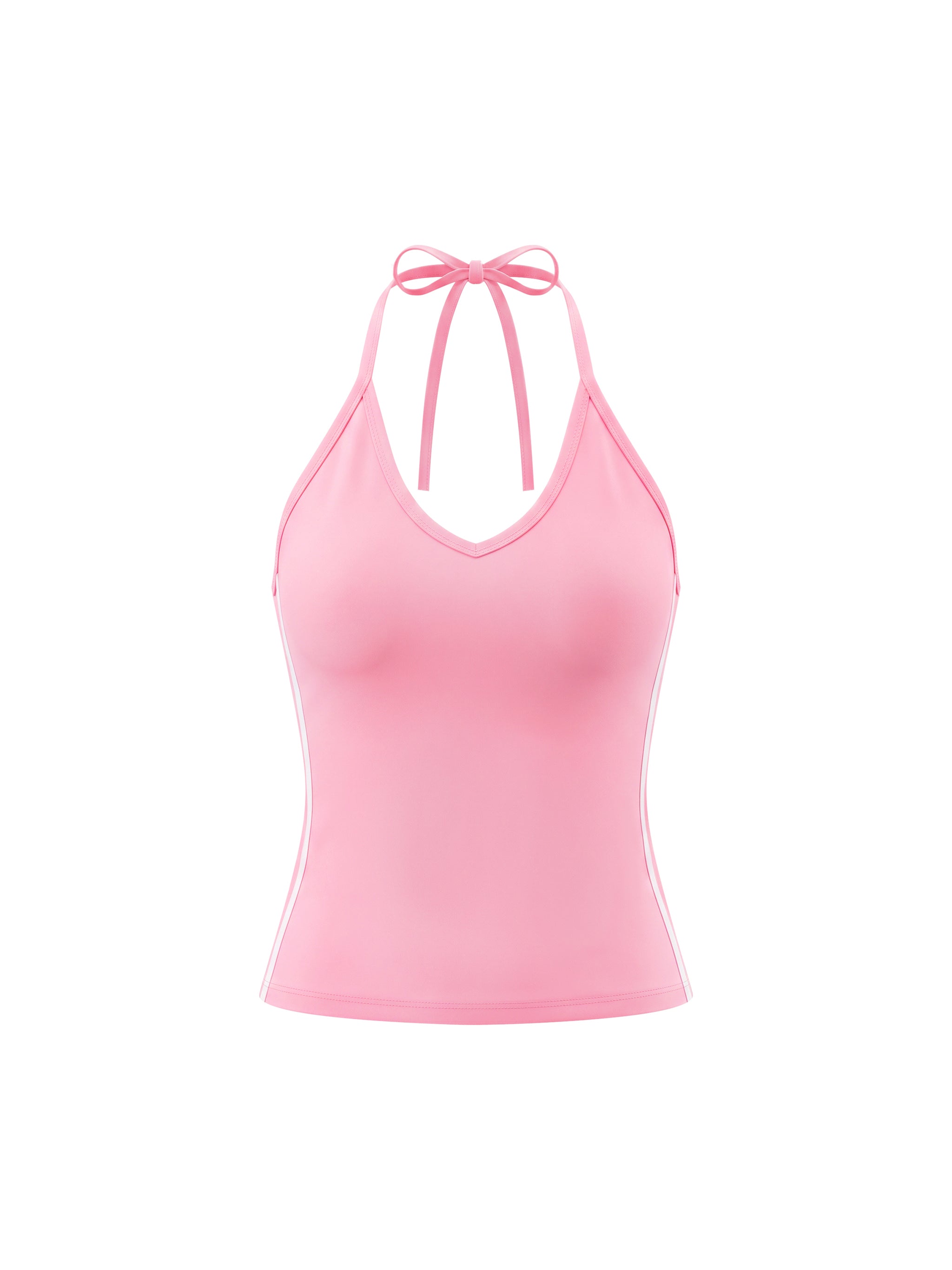 Women’s Colour Block Halter Crop Tank Top