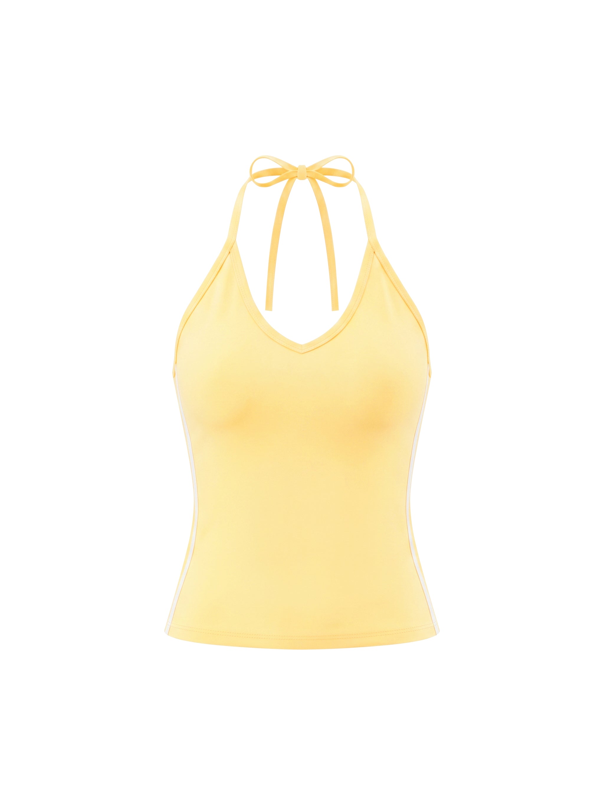 Women’s Colour Block Halter Crop Tank Top
