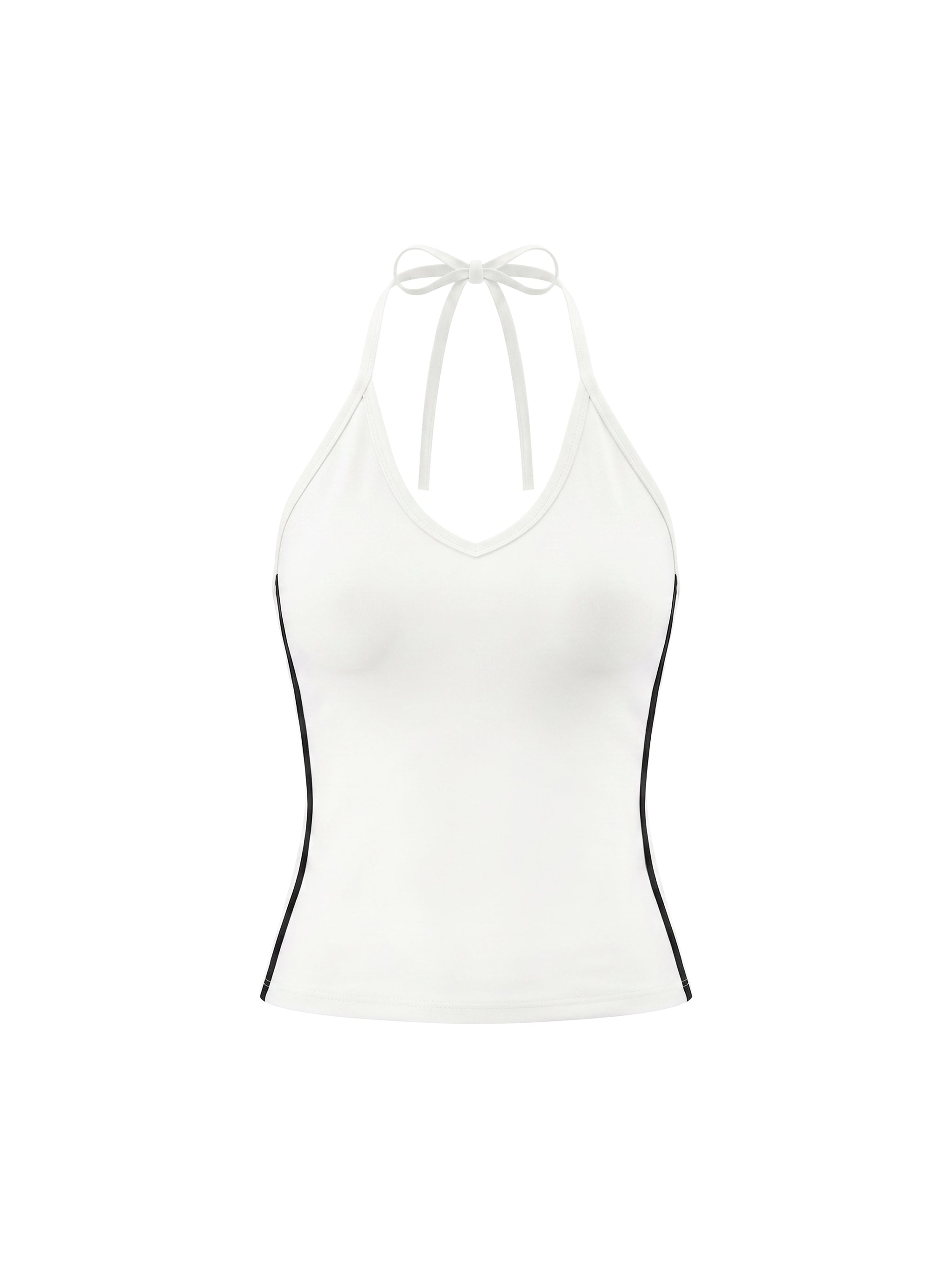 Women’s Colour Block Halter Crop Tank Top