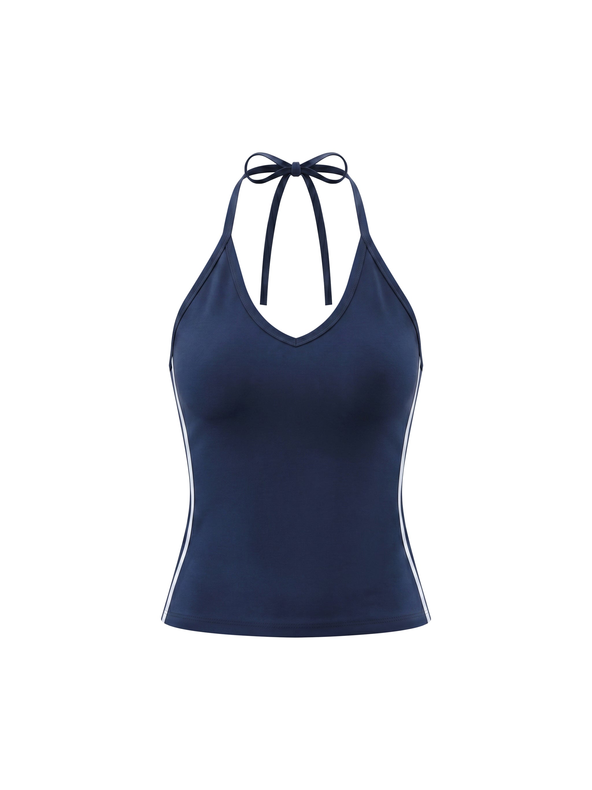 Women’s Colour Block Halter Crop Tank Top