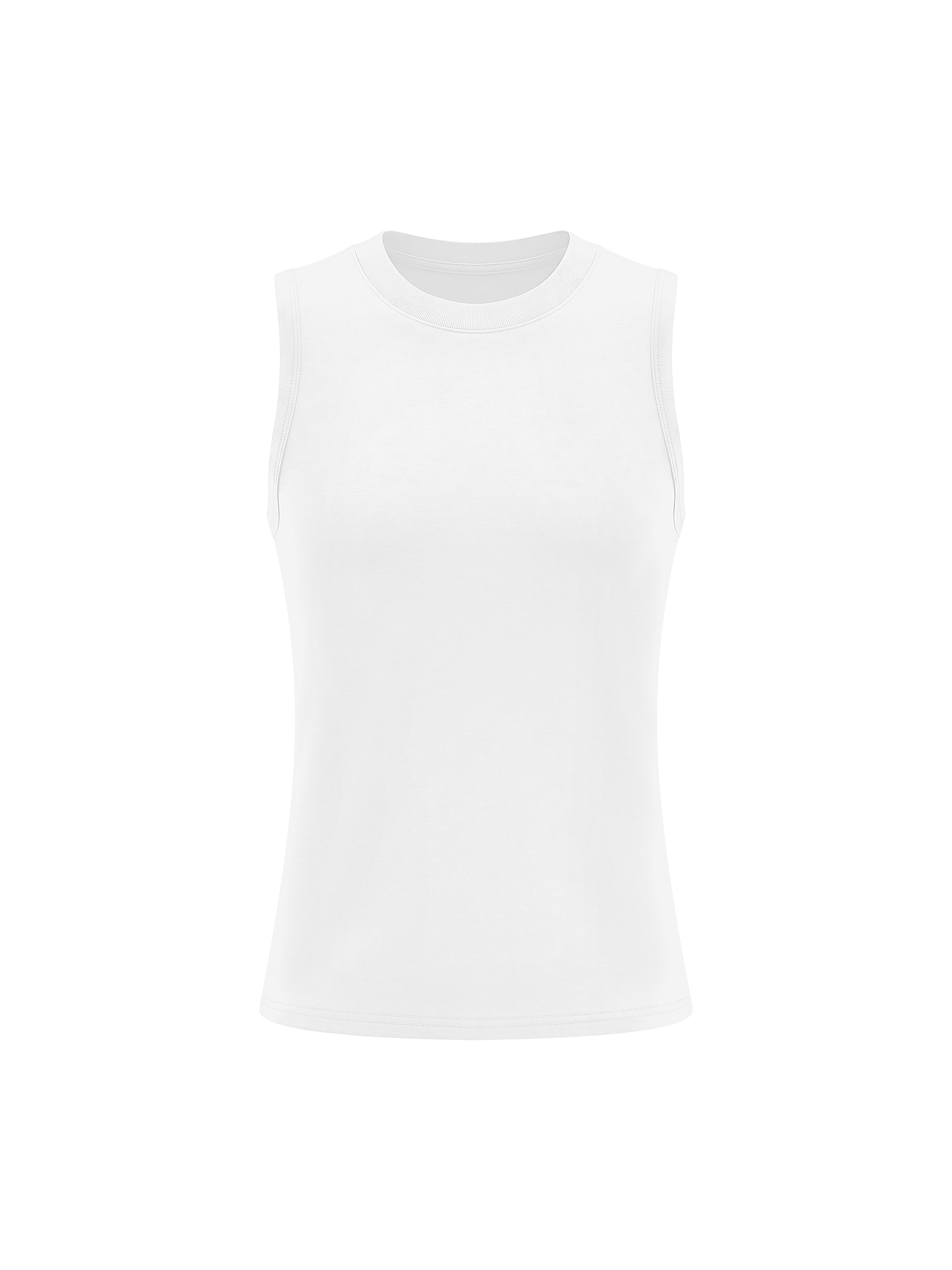 Women’s slim tank top in white