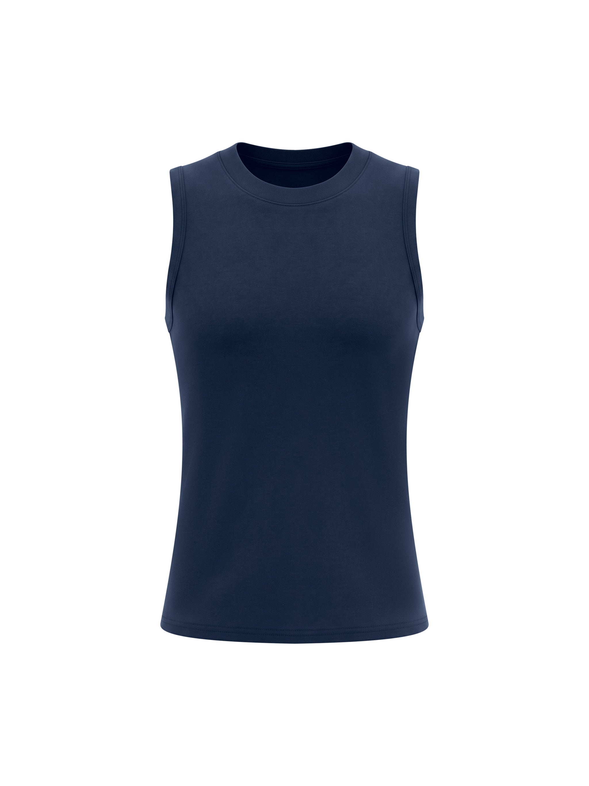 Women’s slim tank top in navy blue