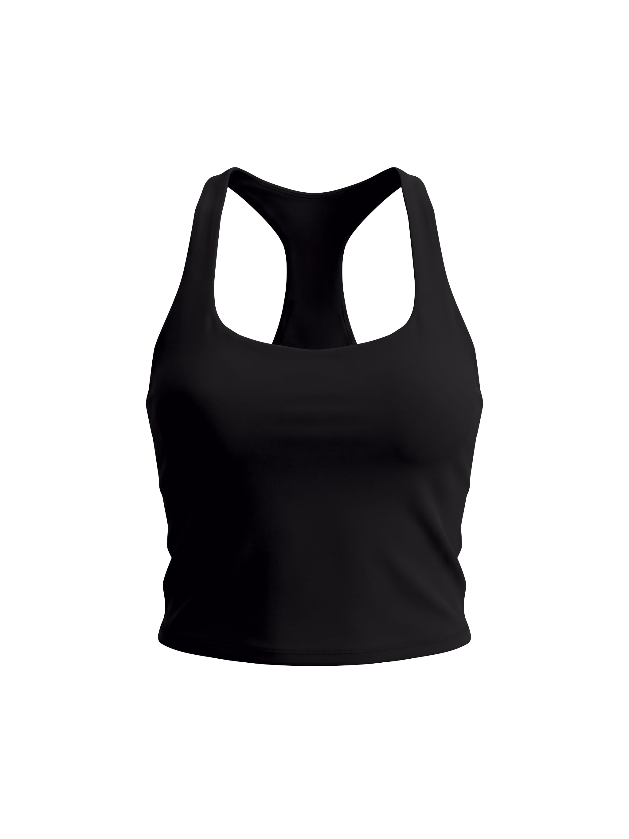 Women’s tight fit yoga tank top in black
