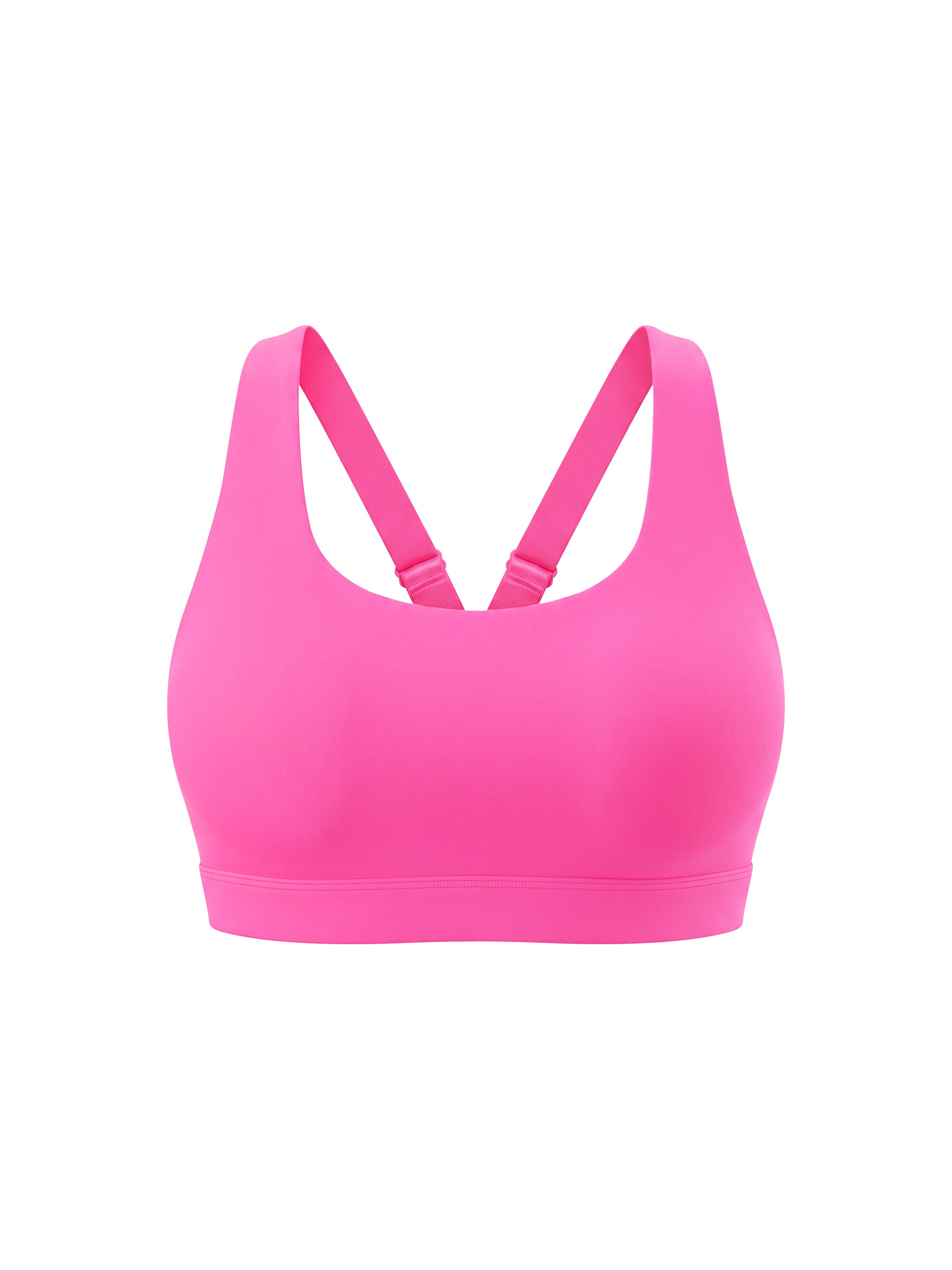 Women’s Yoga Sports Bra in Rose Pink — front view