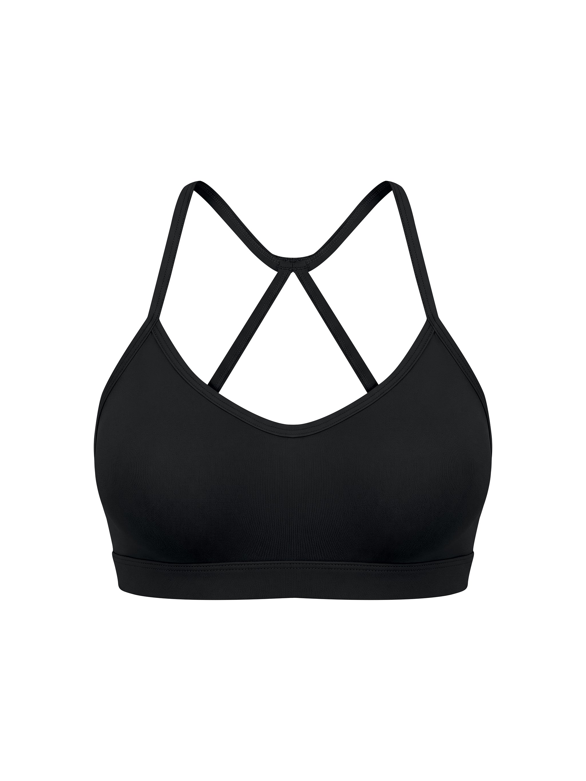 Women’s tight yoga sports bra in black