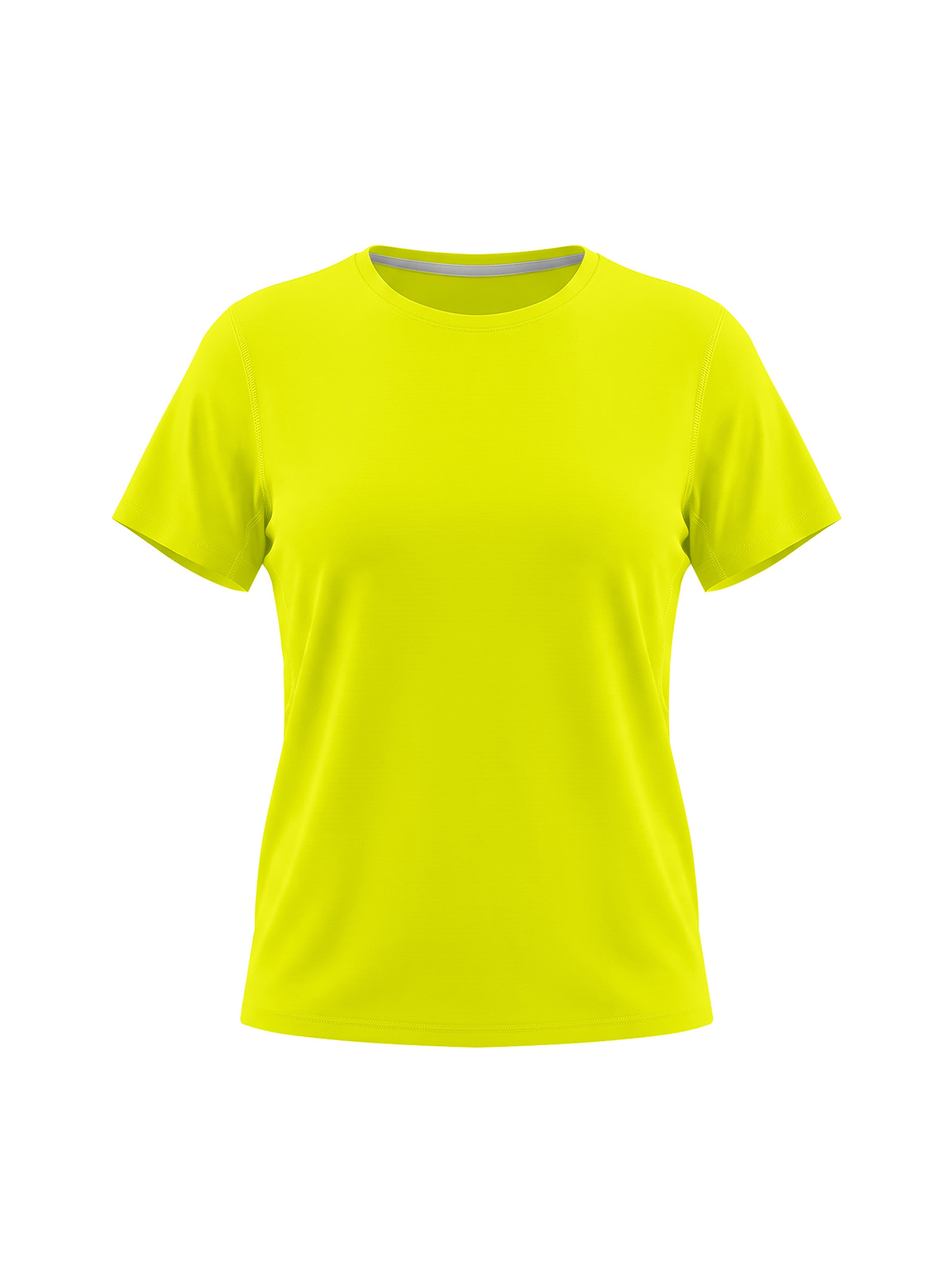 Women’s regular fit crewneck T-shirt in lemon yellow