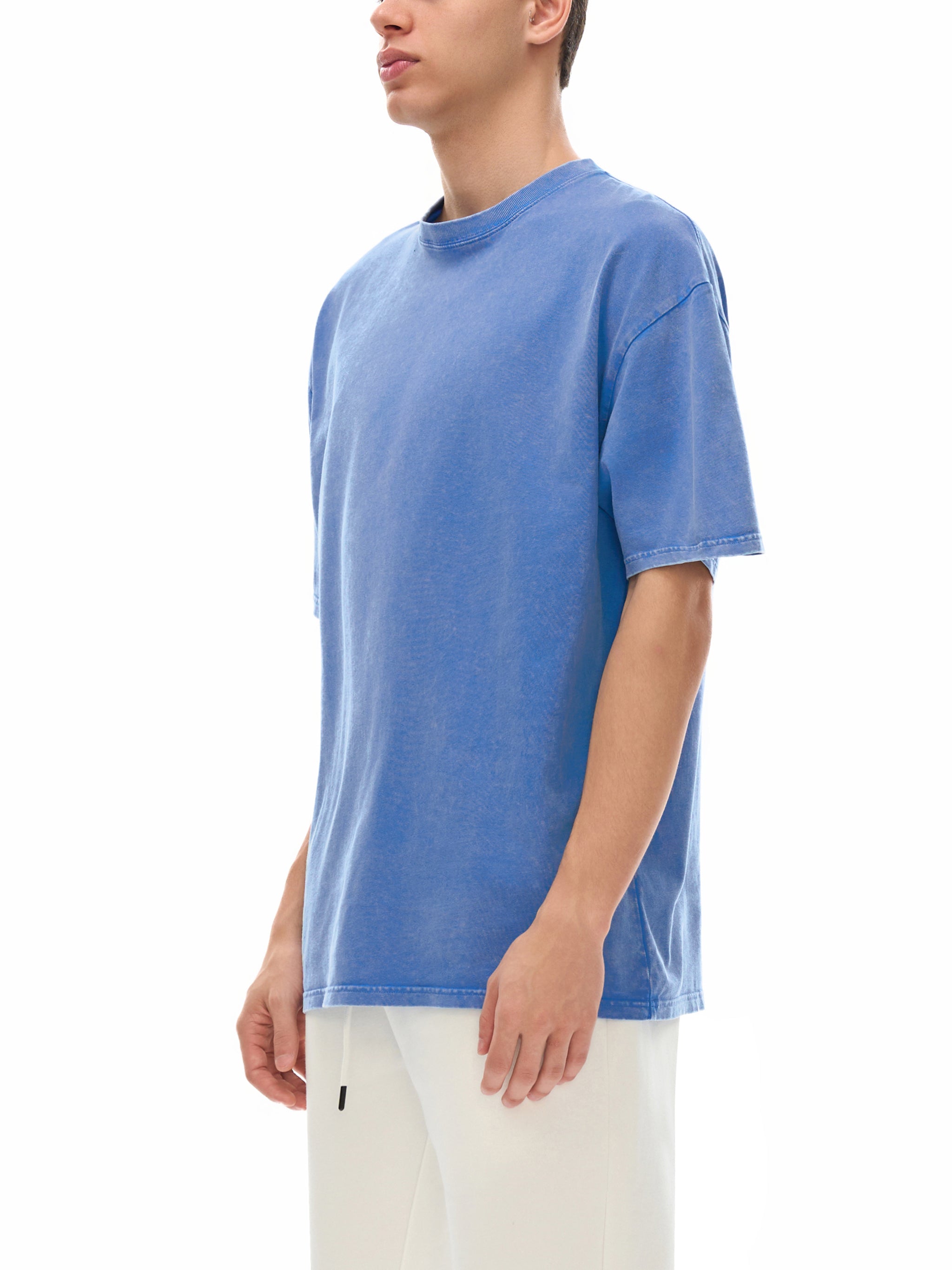 Snow-Washed Oversized Cotton T-Shirt