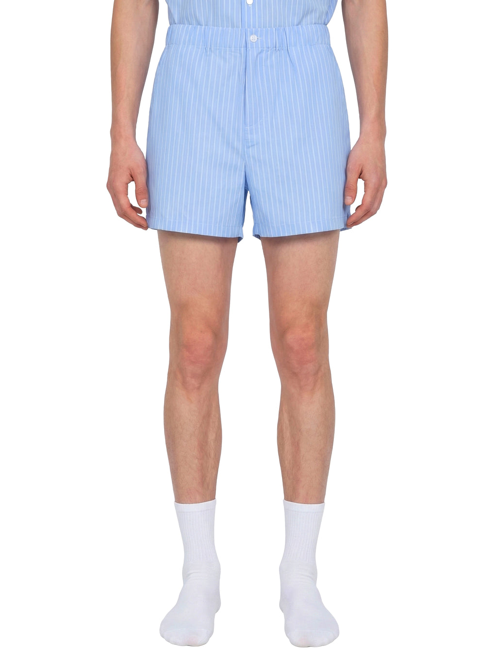 Men’s Striped Elastic Waist Shorts