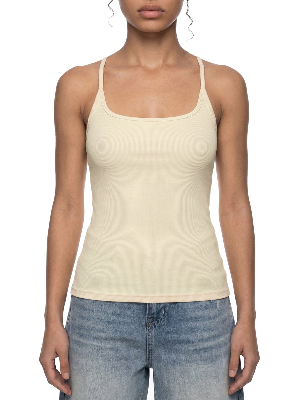 Women’s Slim Fit Ribbed Racerback Tank Top