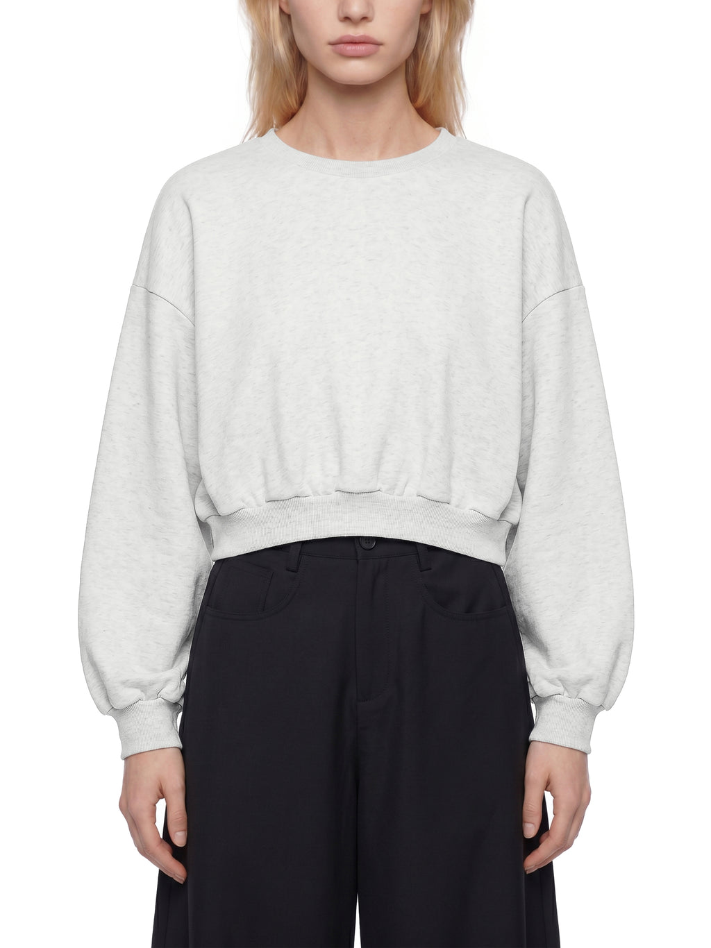 Women's Boxy Cropped Crewneck Sweatshirt
