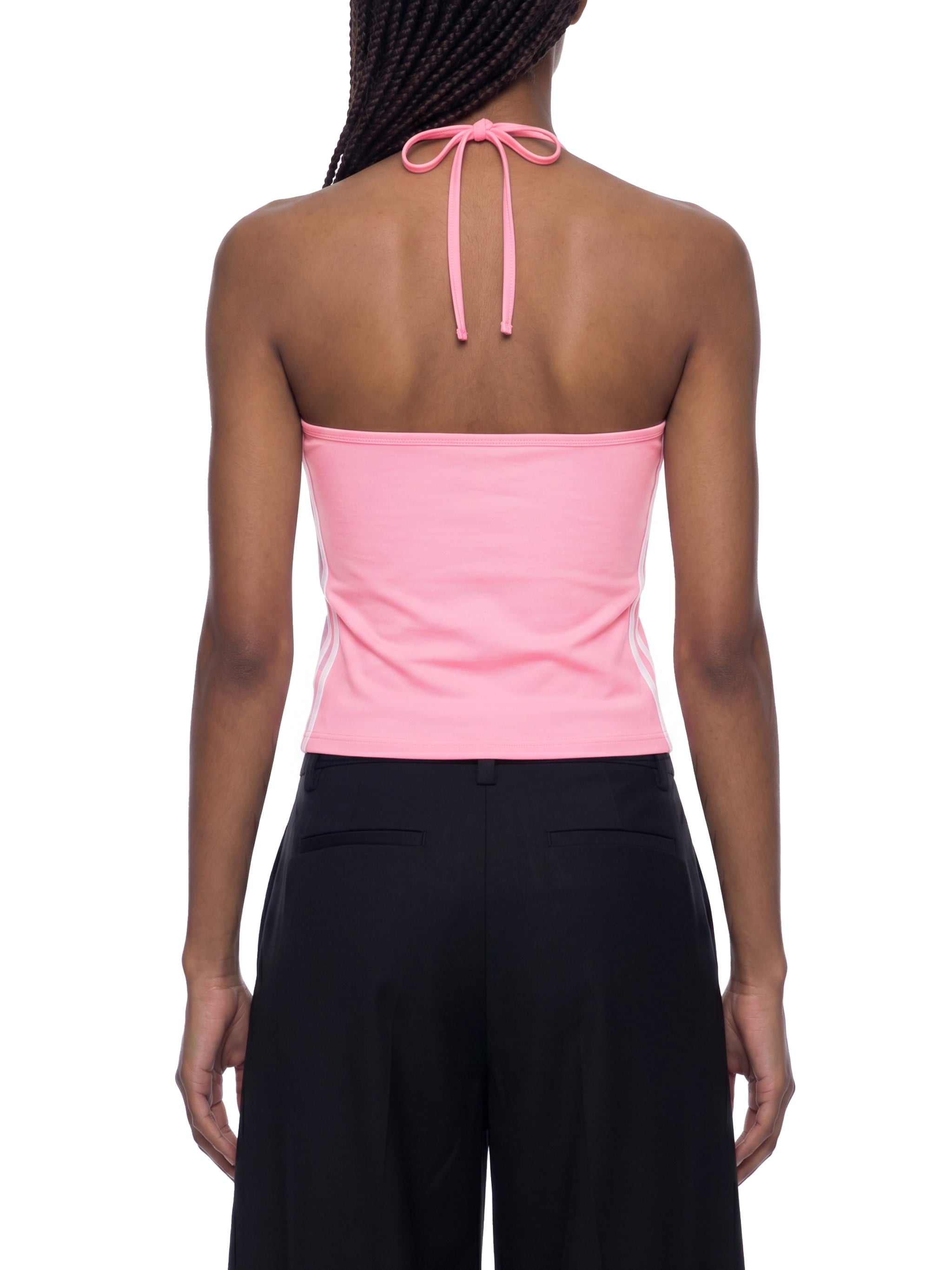 Women’s Colour Block Halter Crop Tank Top