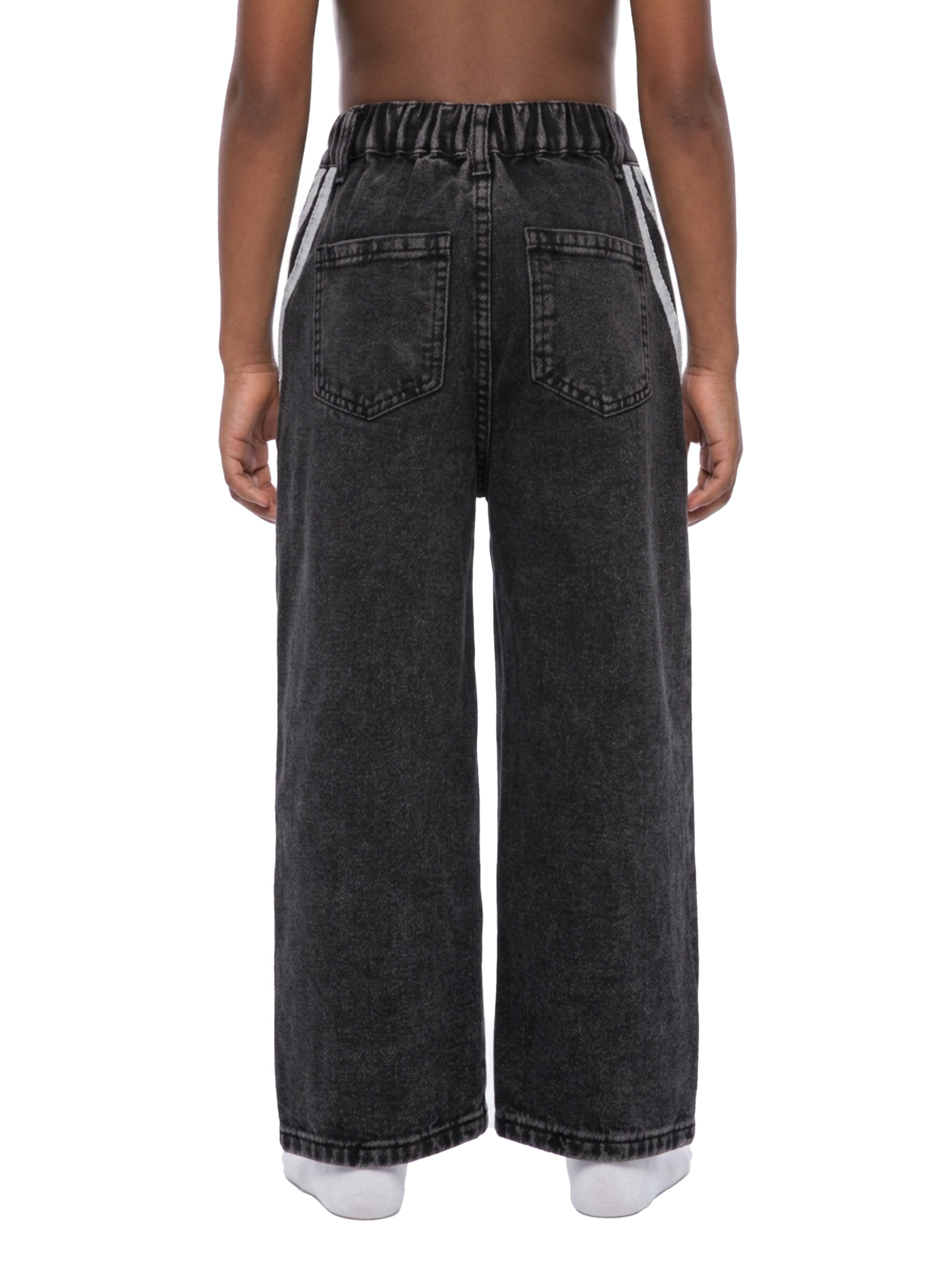 Kids’ Vintage-Wash Side-Stripe Jeans