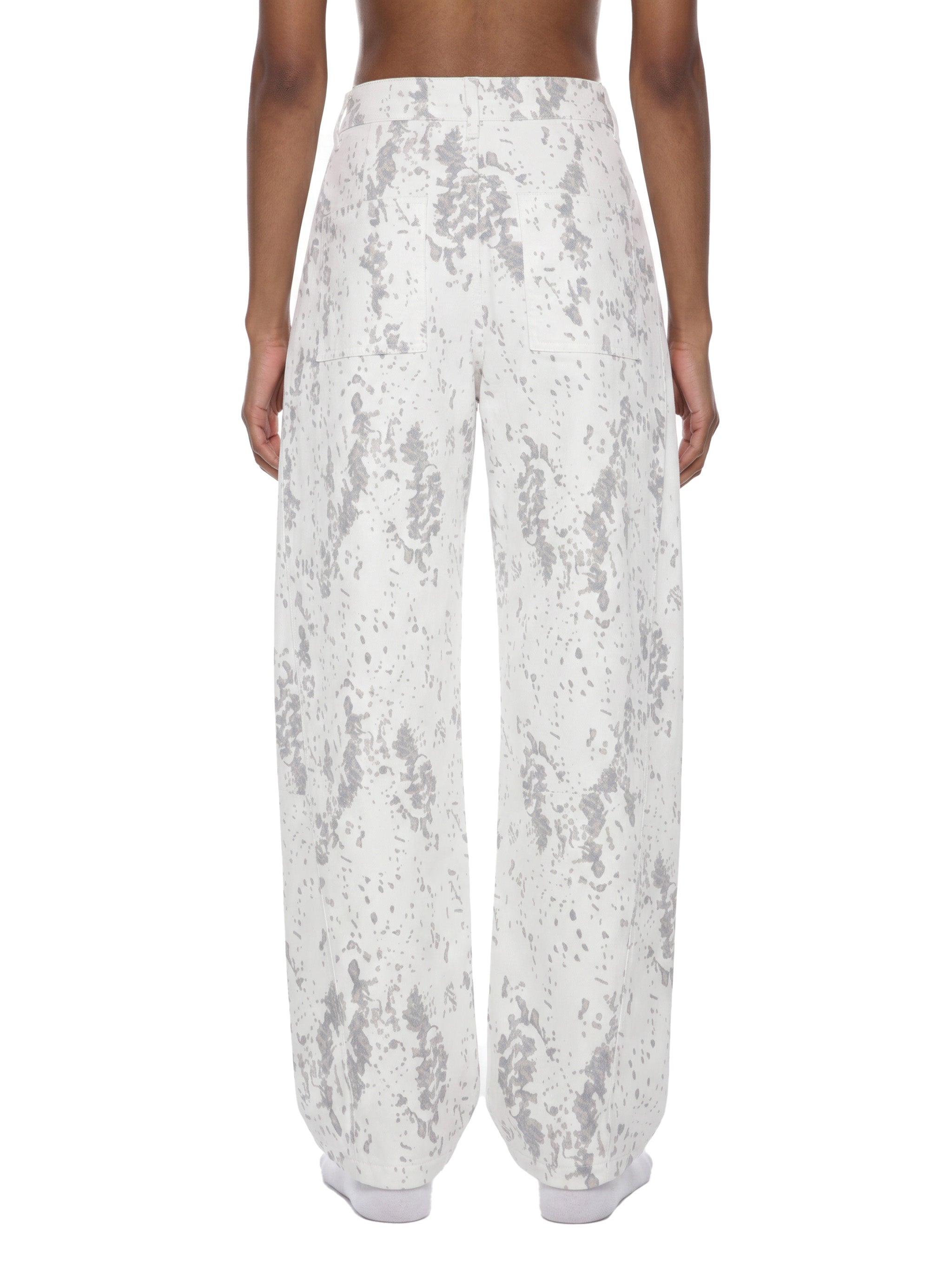 Women’s Splatter Barrel-Leg Jeans