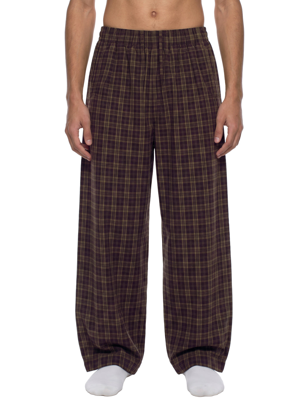 Unisex Plaid Wide-Leg Pants
