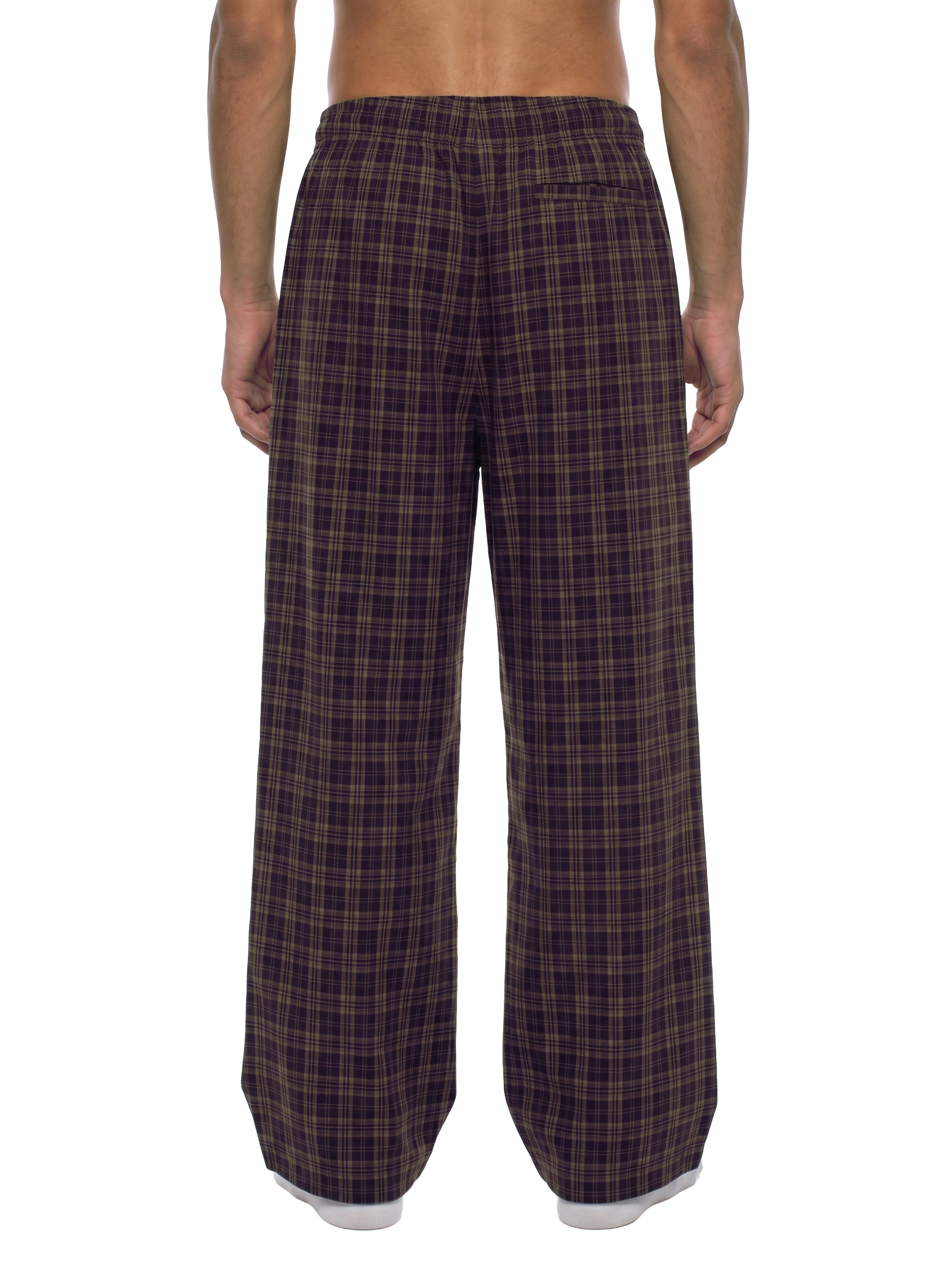 Unisex Plaid Wide-Leg Pants