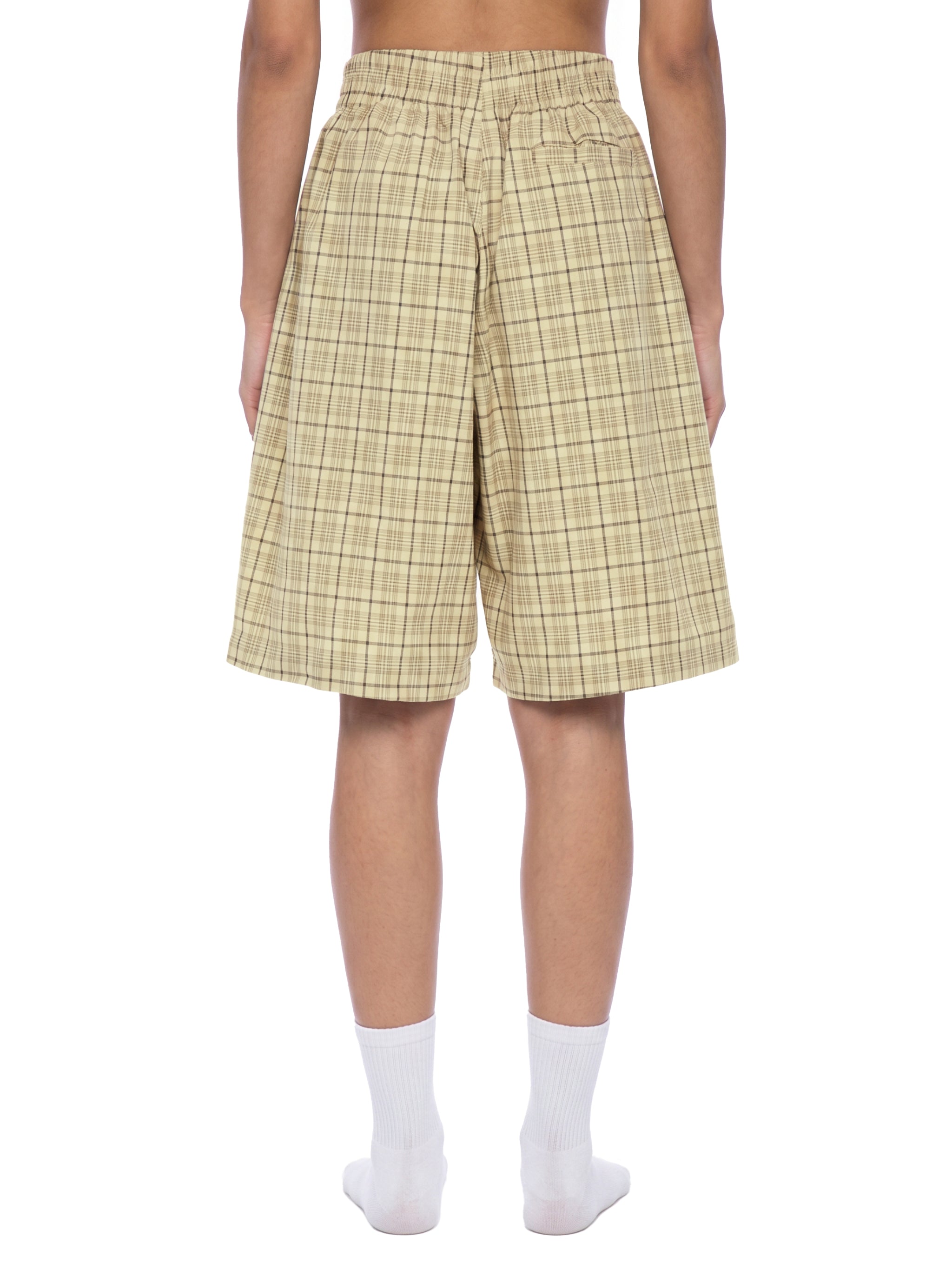 Unisex Plaid Wide-Leg Shorts