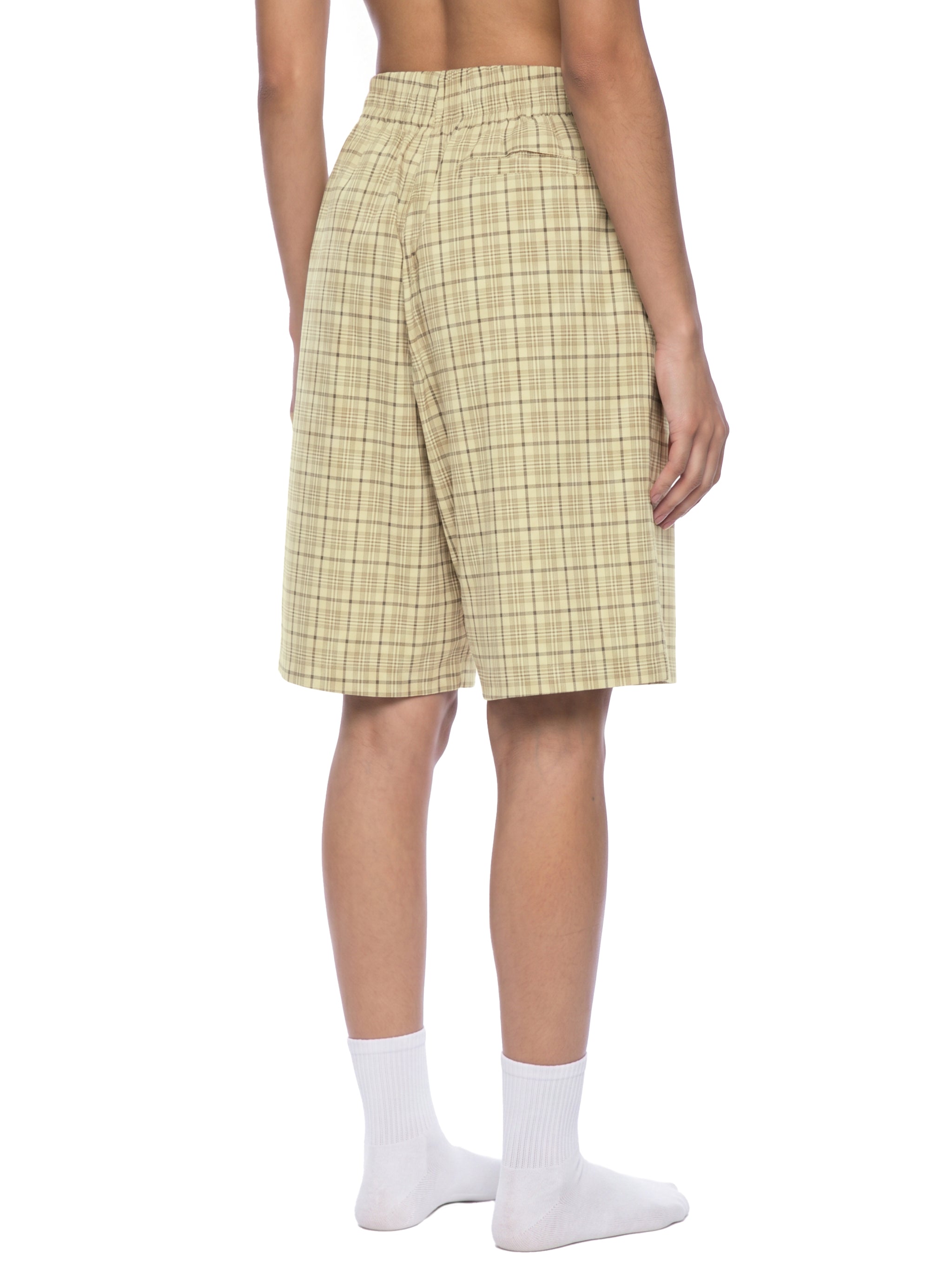 Unisex Plaid Wide-Leg Shorts