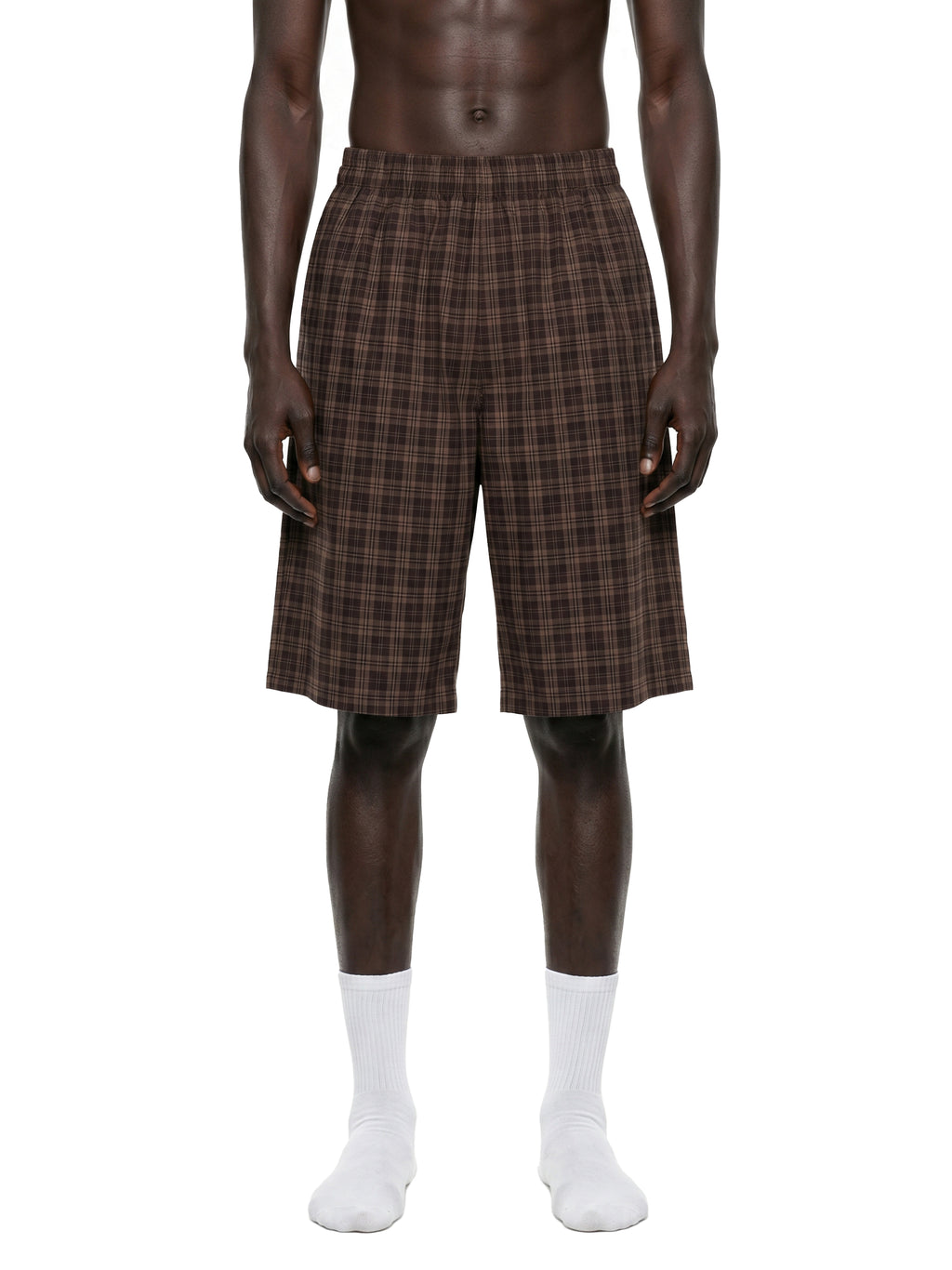 Unisex Plaid Wide-Leg Shorts