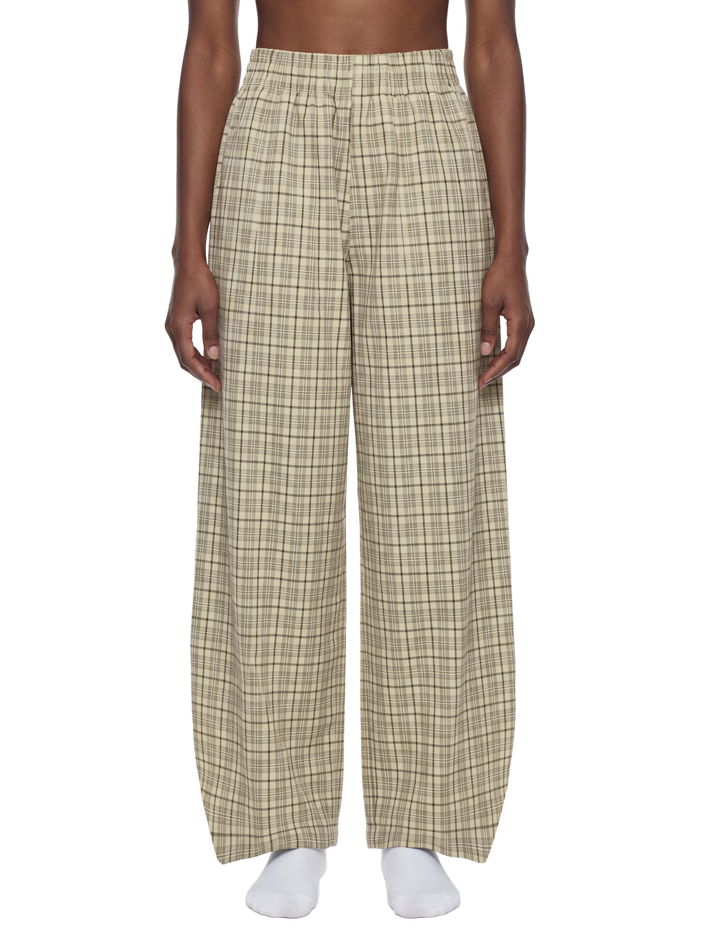 Unisex Plaid Wide-Leg Pants