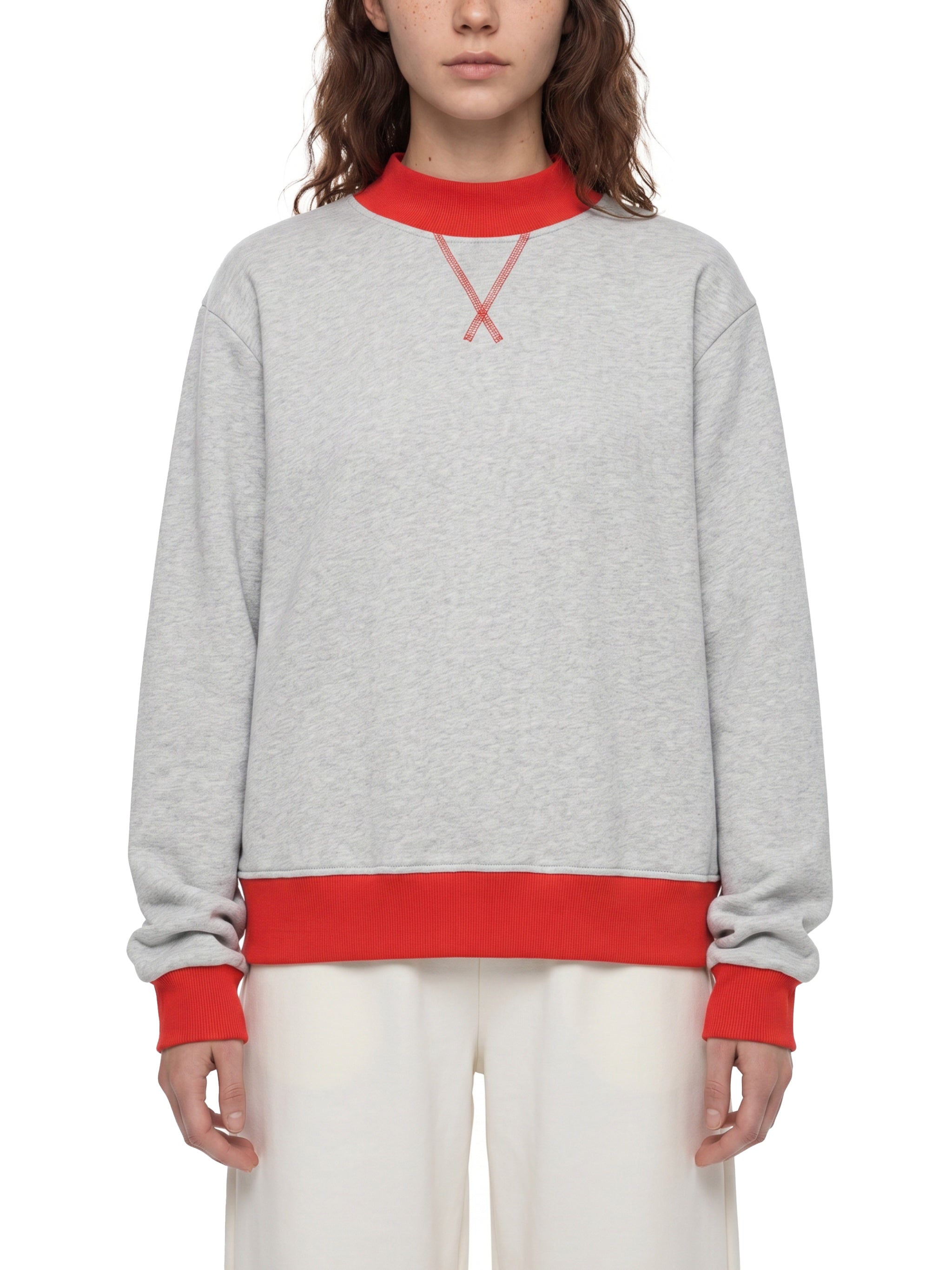 Women’s Mock Neck Crewneck Sweatshirt