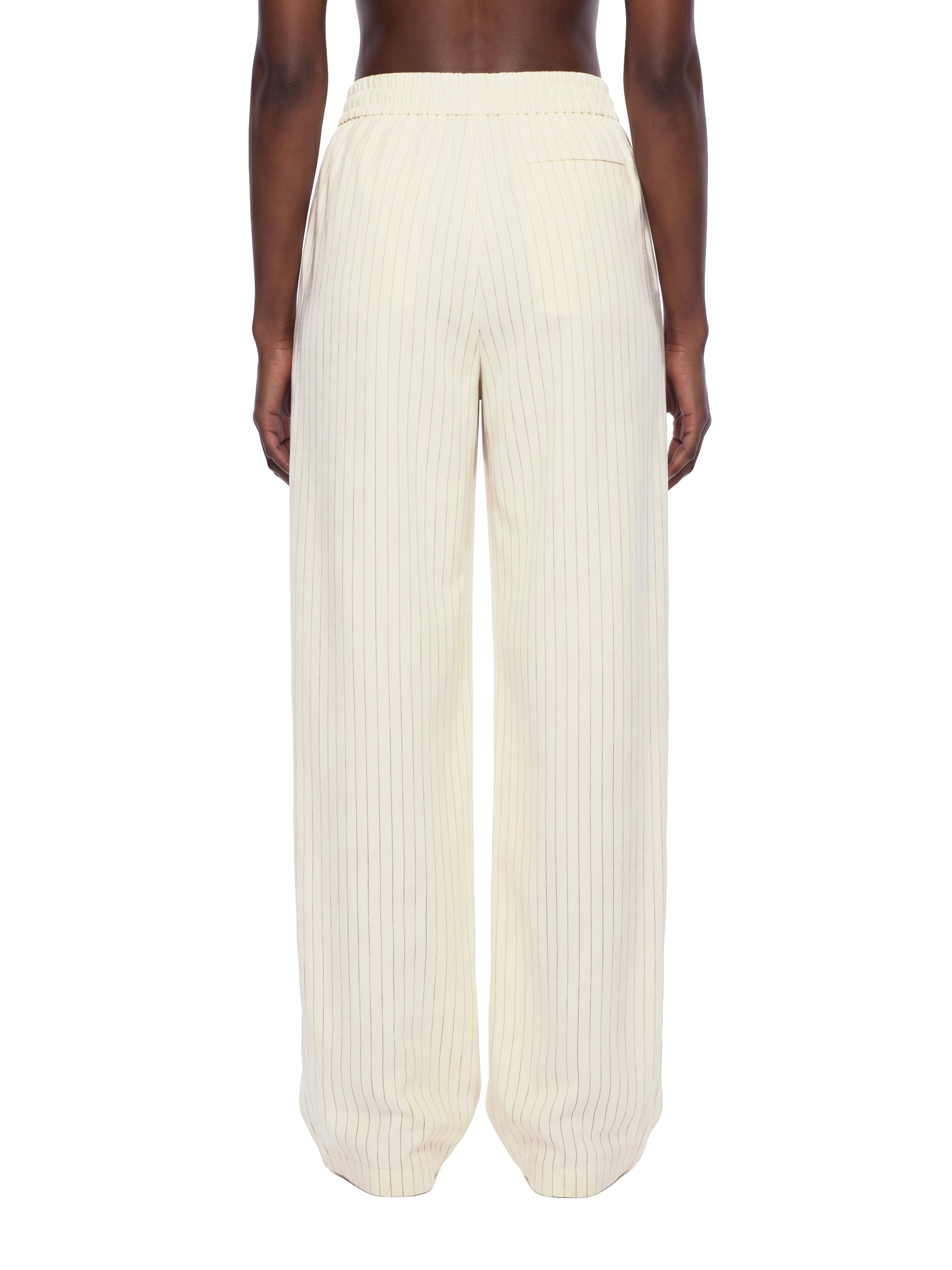 Unisex Striped Pleated Pants