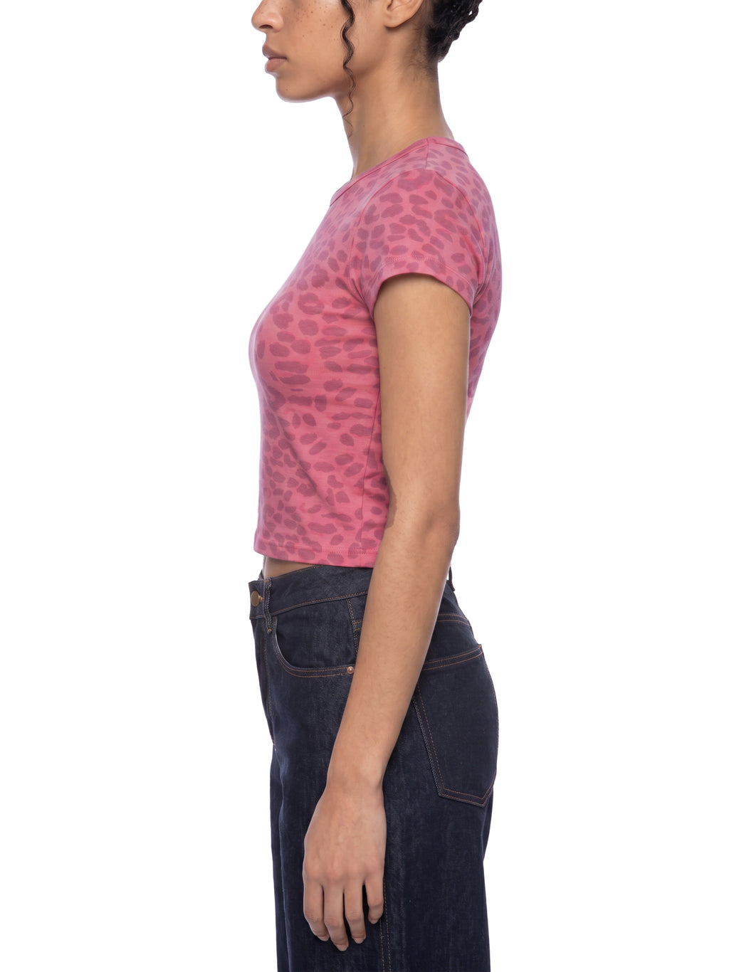 Women's Leopard Print Crop T-Shirt