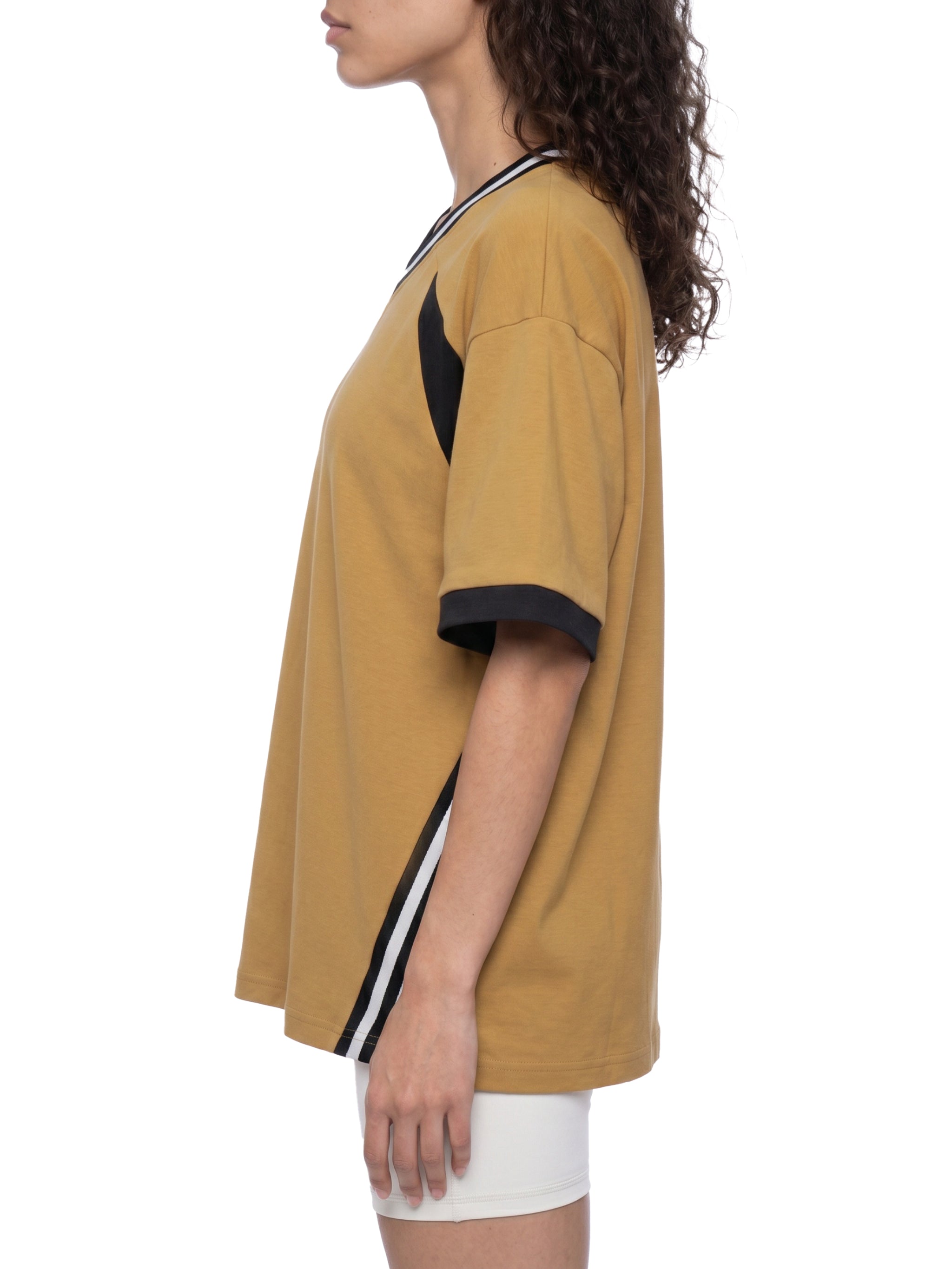 Unisex Colour Block V-Neck T-Shirt