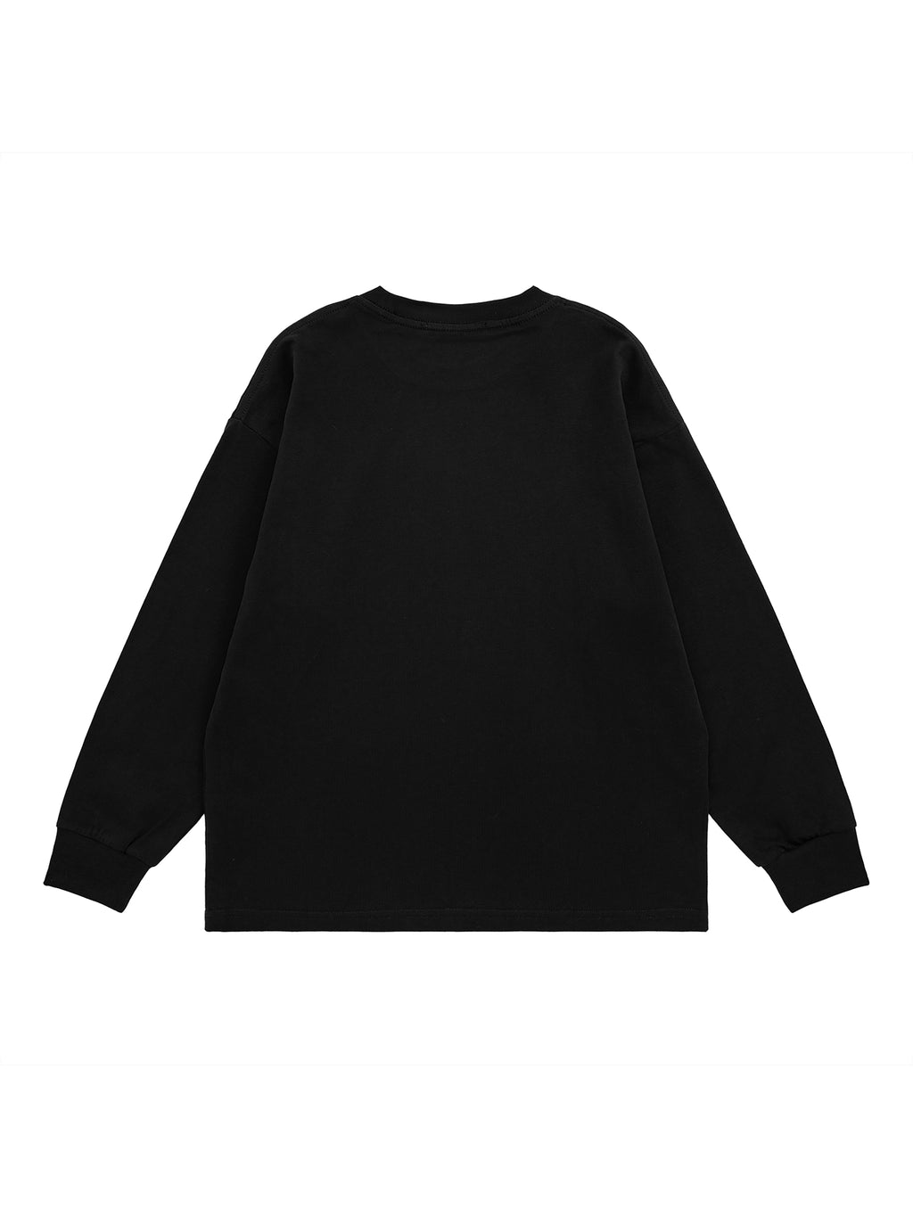 Kids’ Quick-Dry Cotton Long-Sleeve Tee V2 - Black back