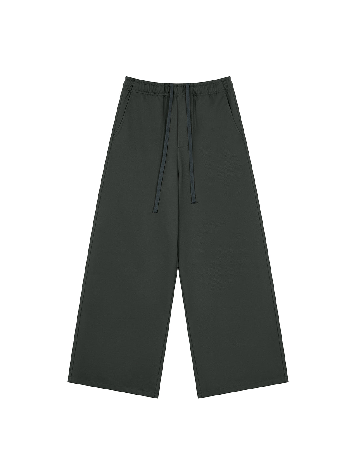 Men’s Loose Straight-Leg Pants dark grey front 3D mockup