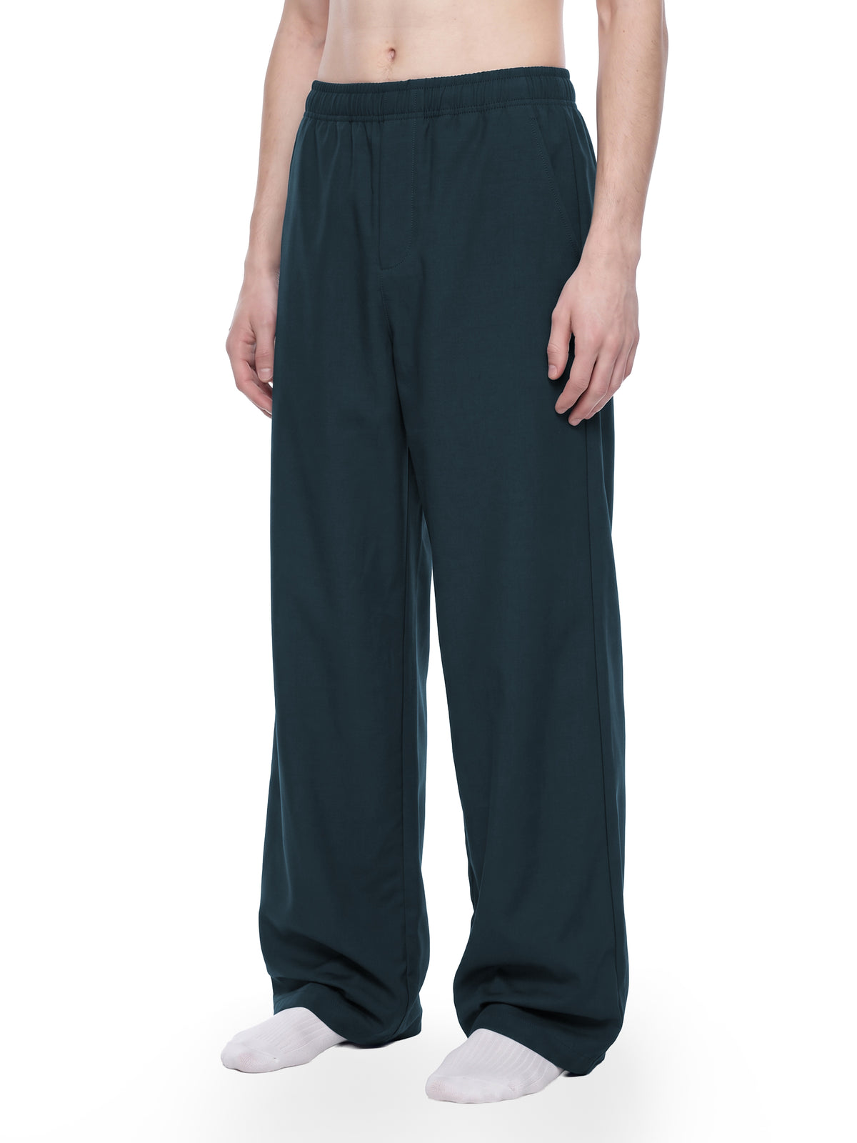 Men’s Loose Straight-Leg Pants model front detail view