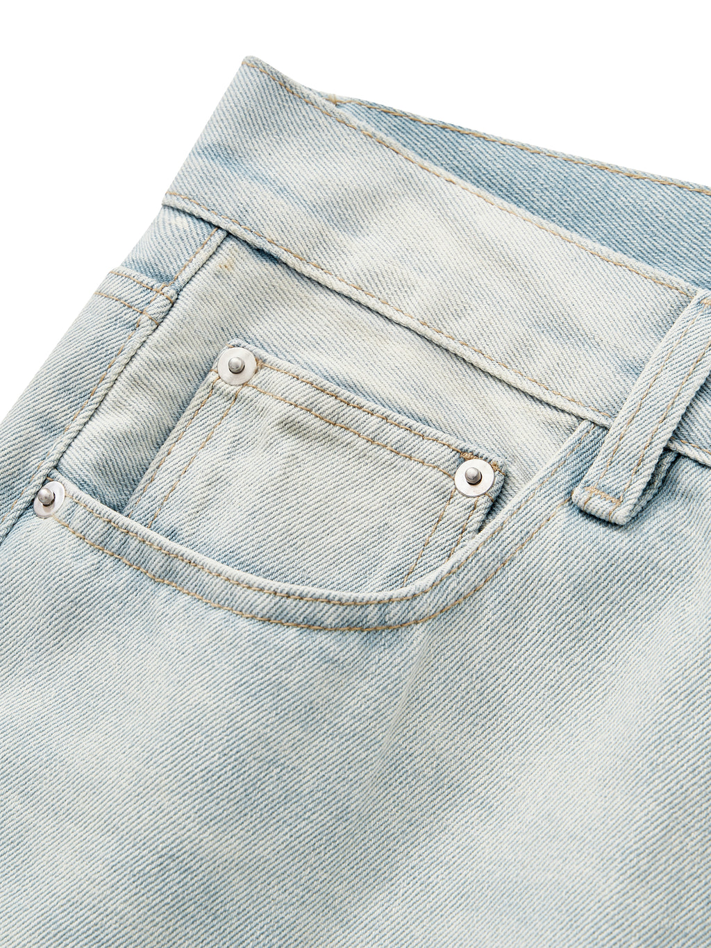 Men’s Vintage Wash Wide-Leg Denim Jeans