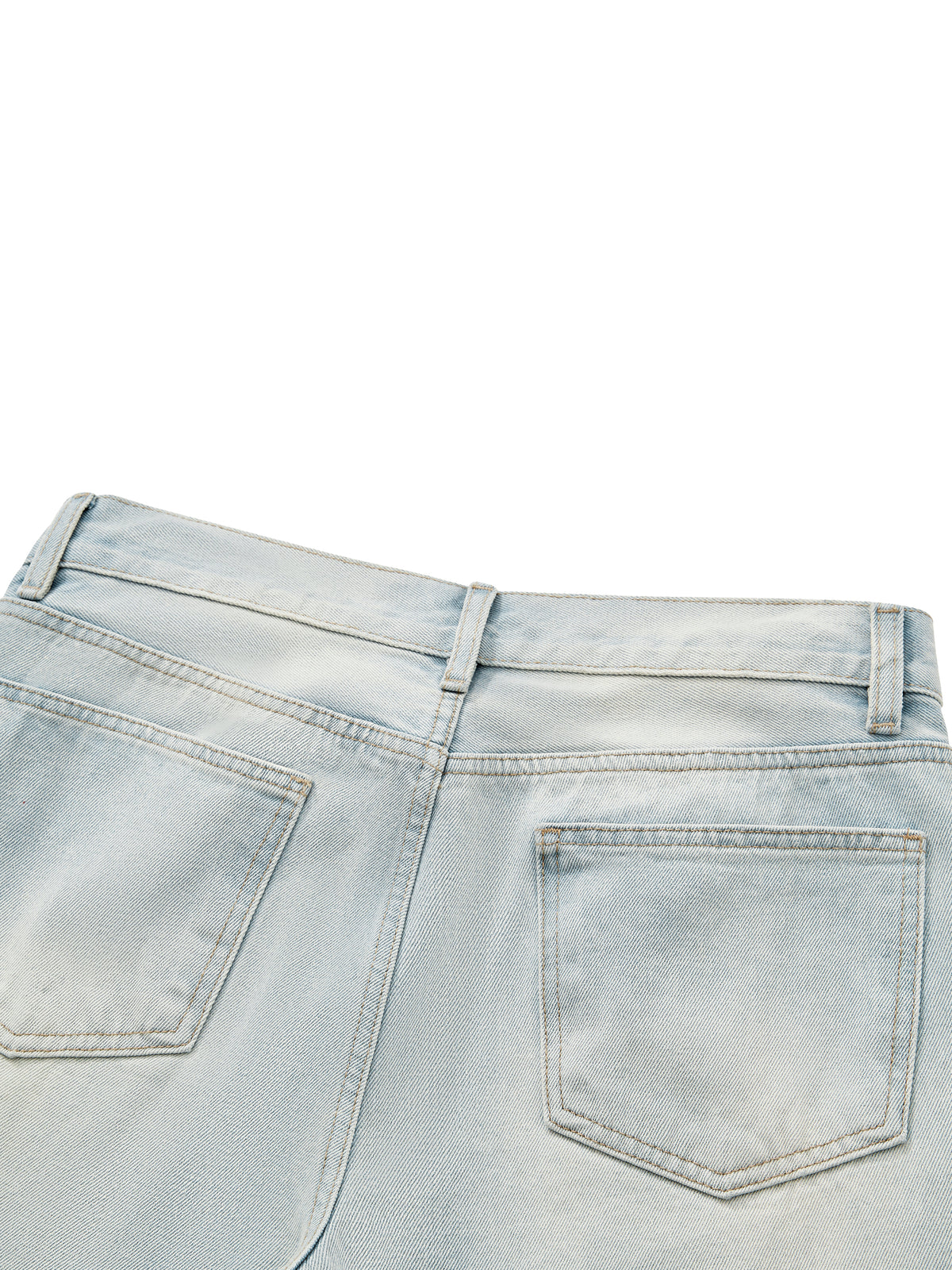 Men’s Vintage Wash Wide-Leg Denim Jeans