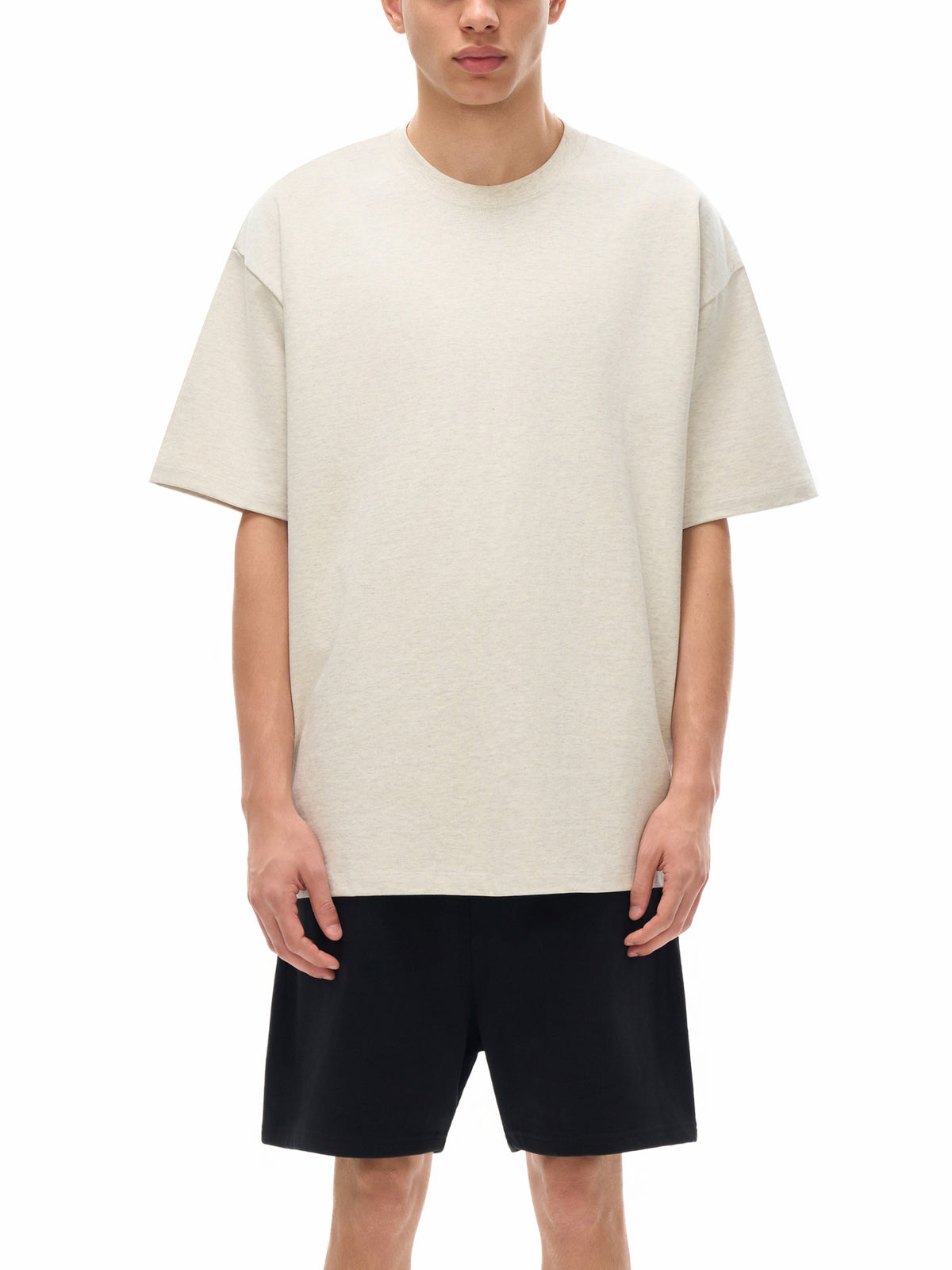 Off Script Heavyweight Drop Shoulder T-Shirt on male model front view